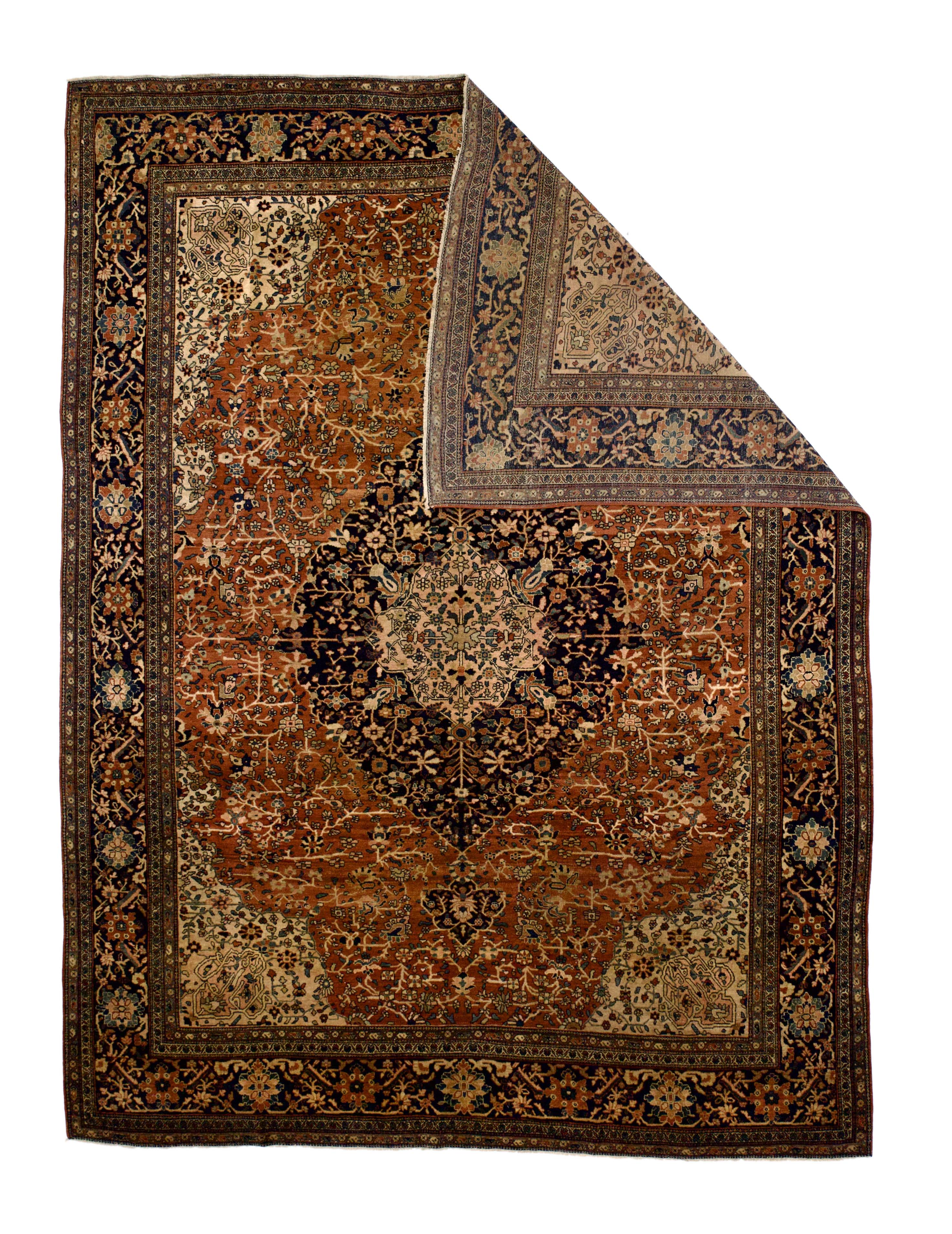 Antique Farahan Sarouk Rug 8' 9" x 11' 6"