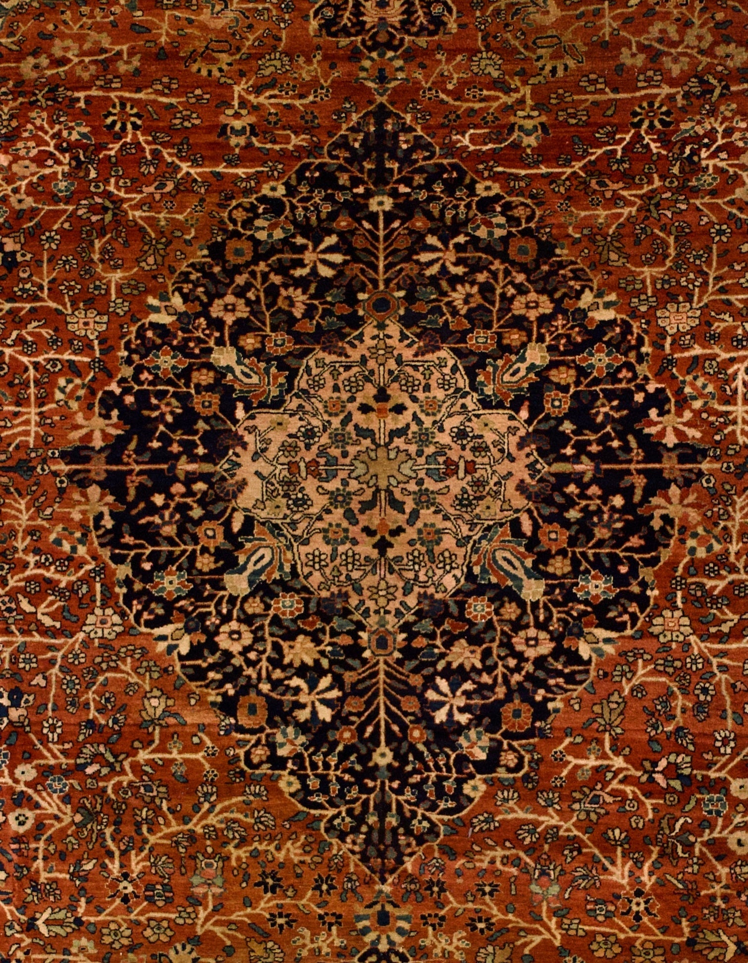 Antique Farahan Sarouk Rug 8' 9" x 11' 6"