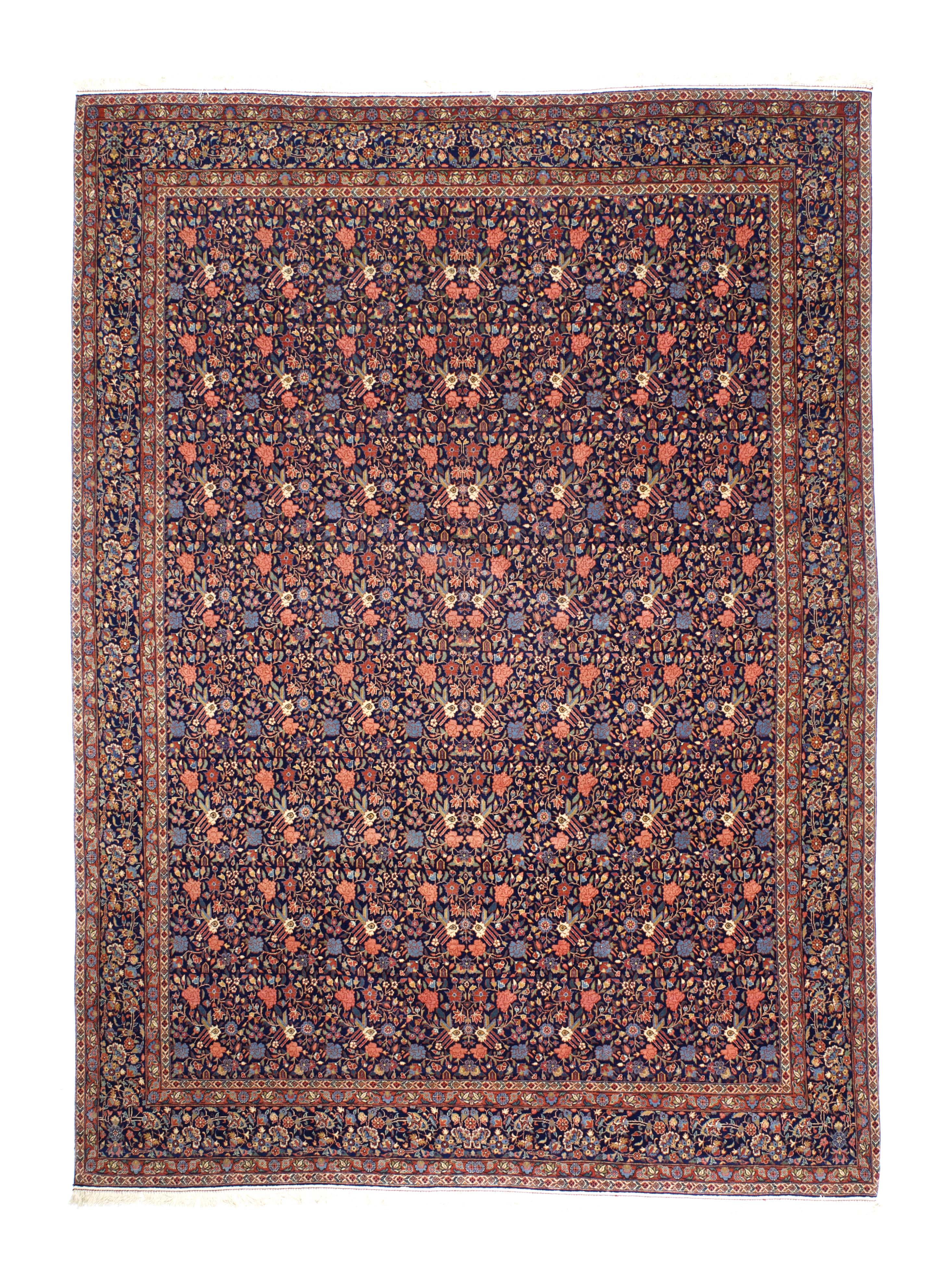 Antique Dabir Kashan Rug 8' 7'' x 11' 4''