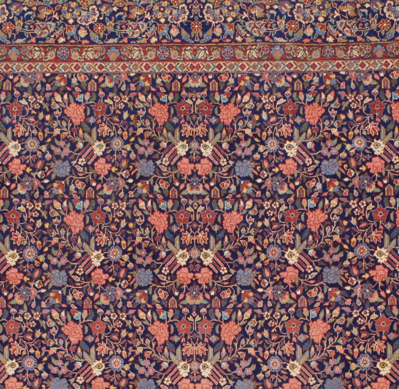 Antique Dabir Kashan Rug 8' 7'' x 11' 4''