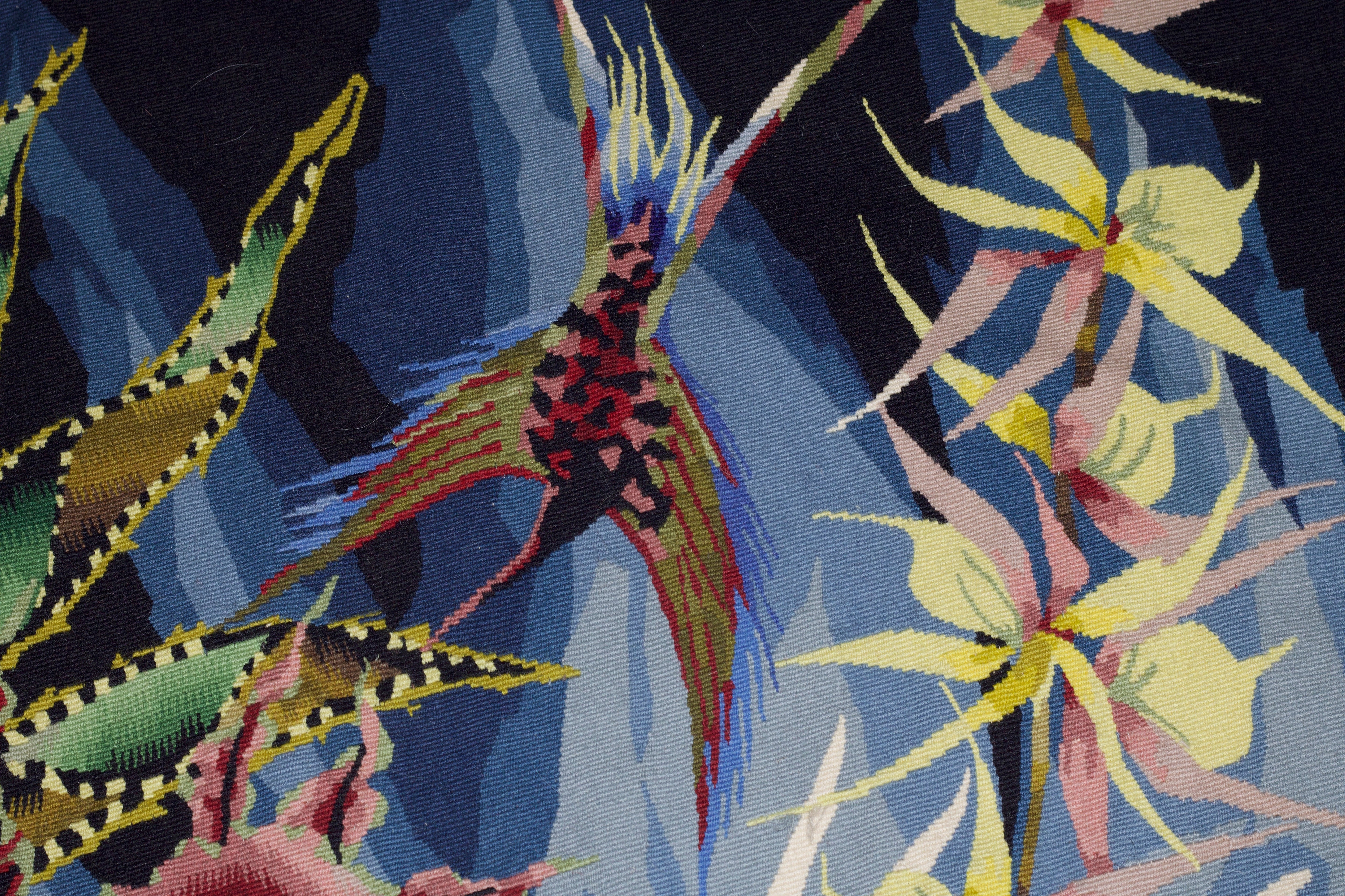Fine French Mid Century Tapestry Signed by Jean Lurcat 3'9" x 5' 11"