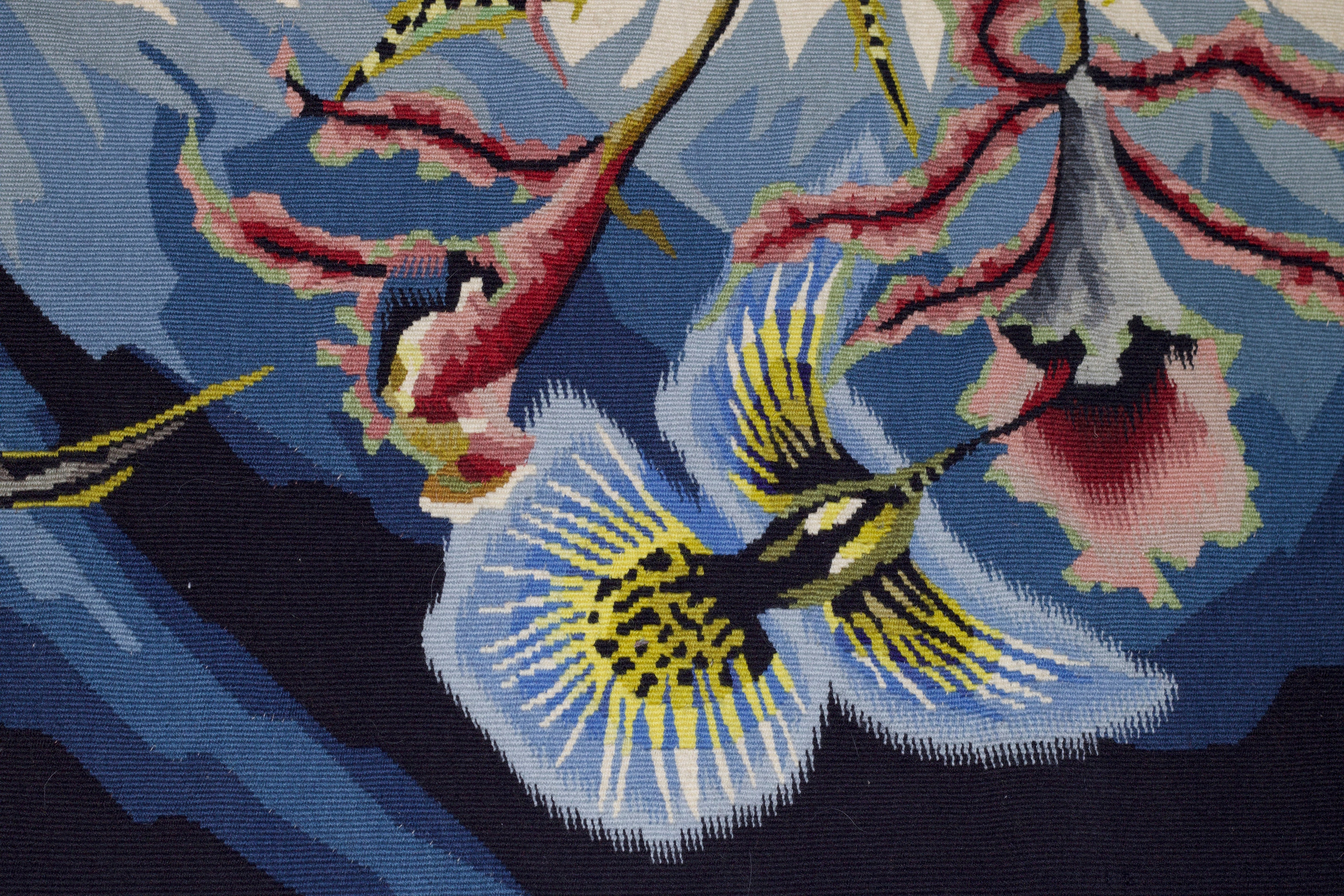 Fine French Mid Century Tapestry Signed by Jean Lurcat 3'9" x 5' 11"