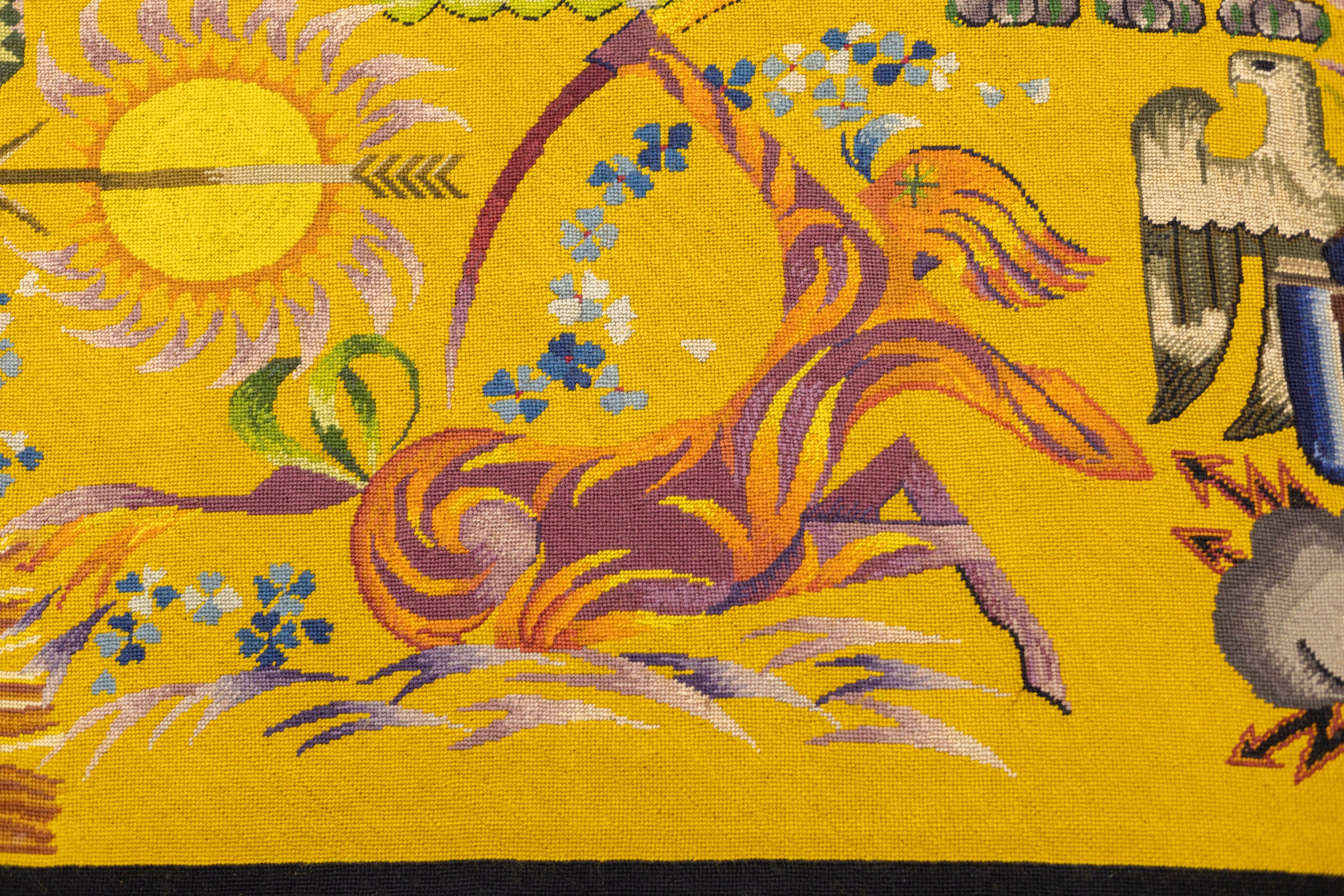 Mid Century Tapestry Signed E. Simon 4'5'' x 11'2''