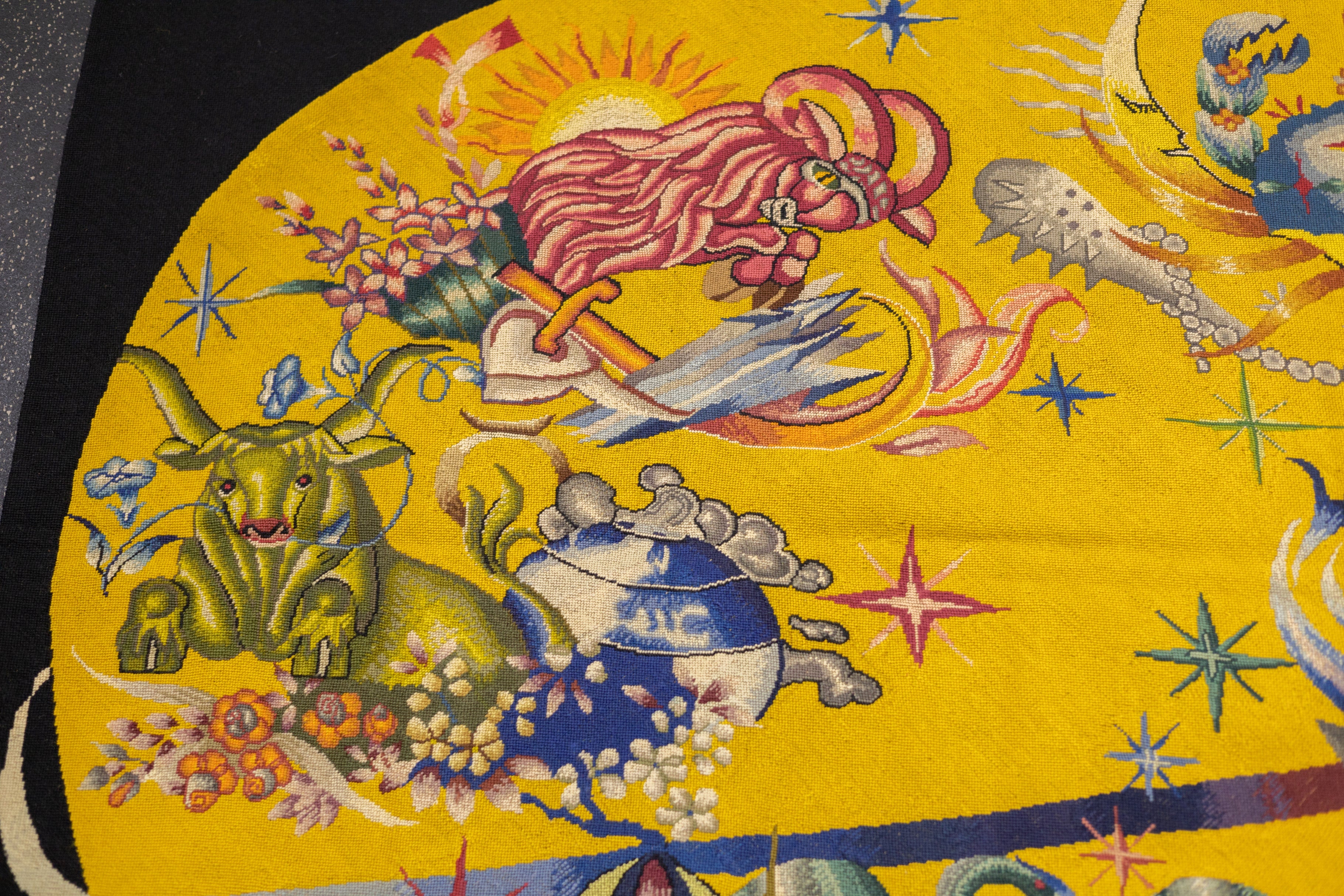 Mid Century Tapestry Signed E. Simon 4'5'' x 11'2''