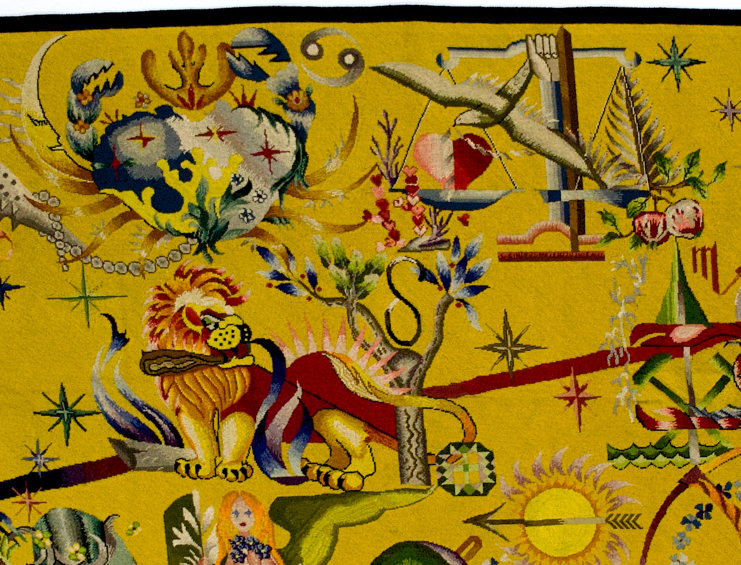 Mid Century Tapestry Signed E. Simon 4'5'' x 11'2''