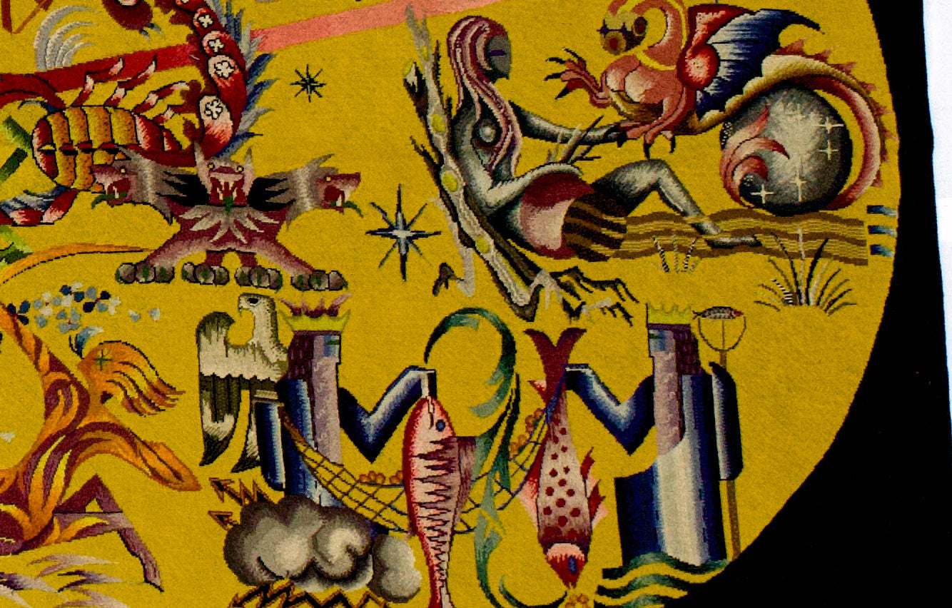 Mid Century Tapestry Signed E. Simon 4'5'' x 11'2''