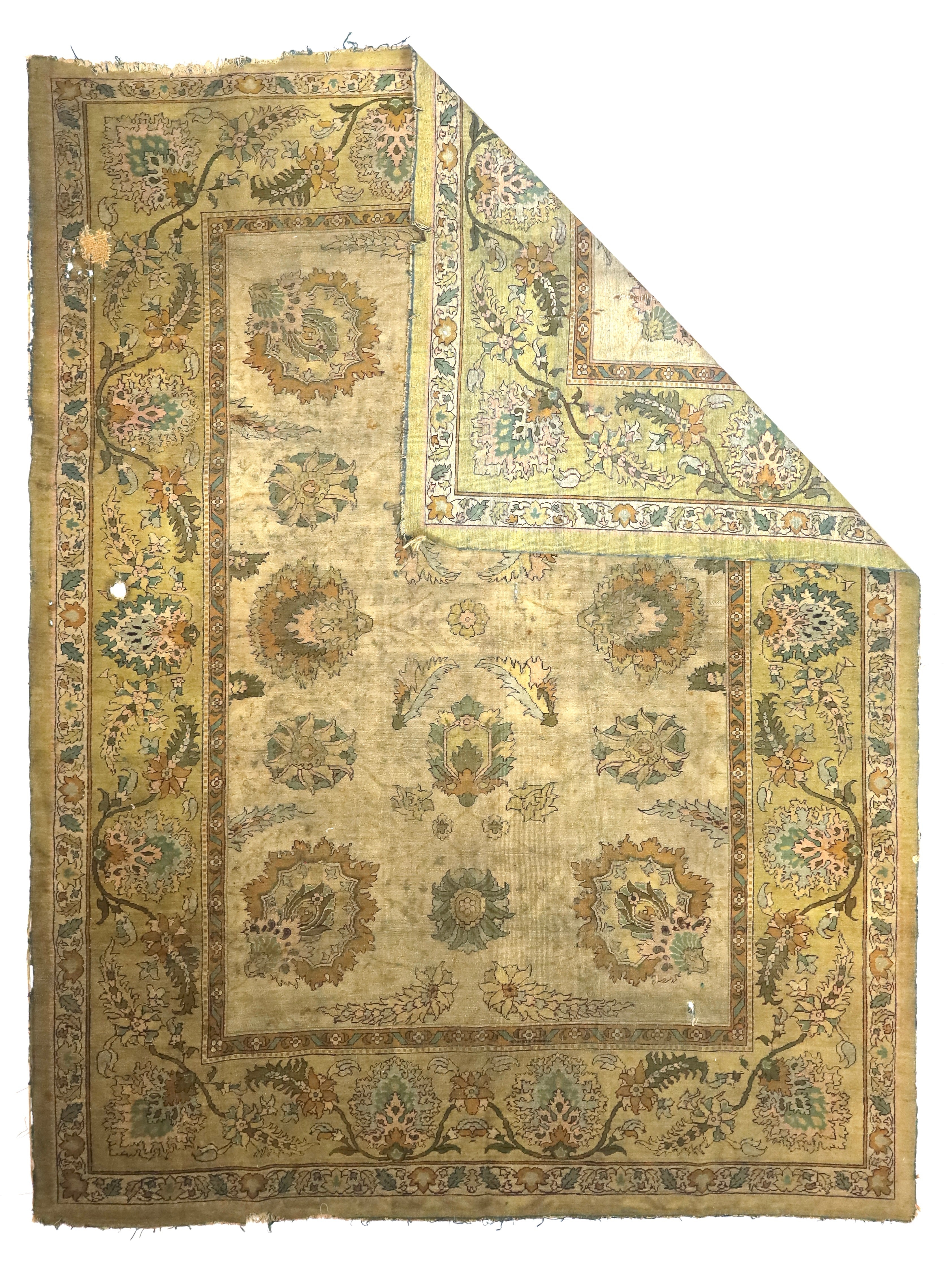 Fine Antique Indian Amritsar Rug 9'3" x 12' 1" circa 1890