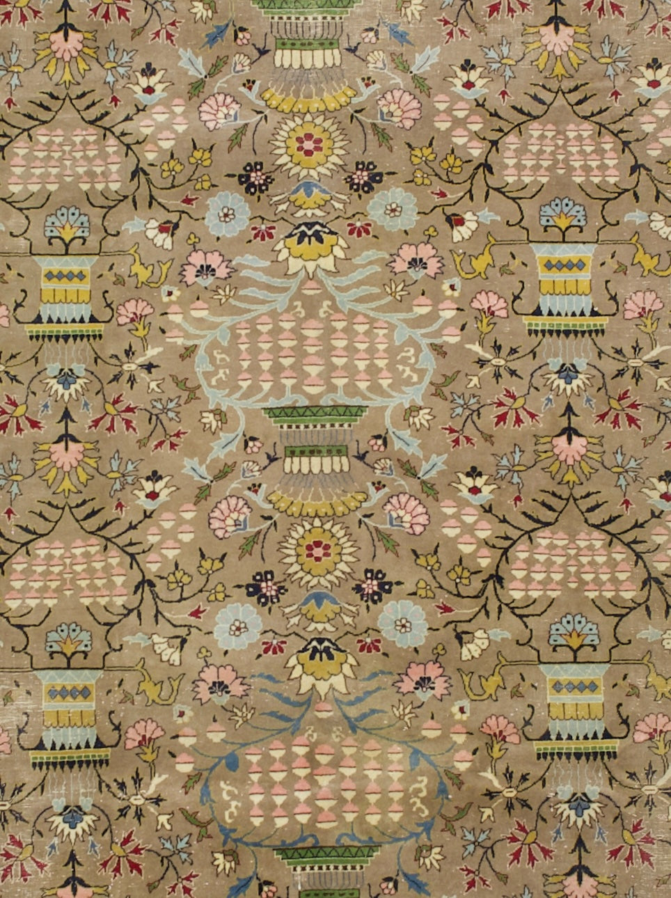 Fine Antique Tabriz Vase Design Rug 8'3" x 11' 5"