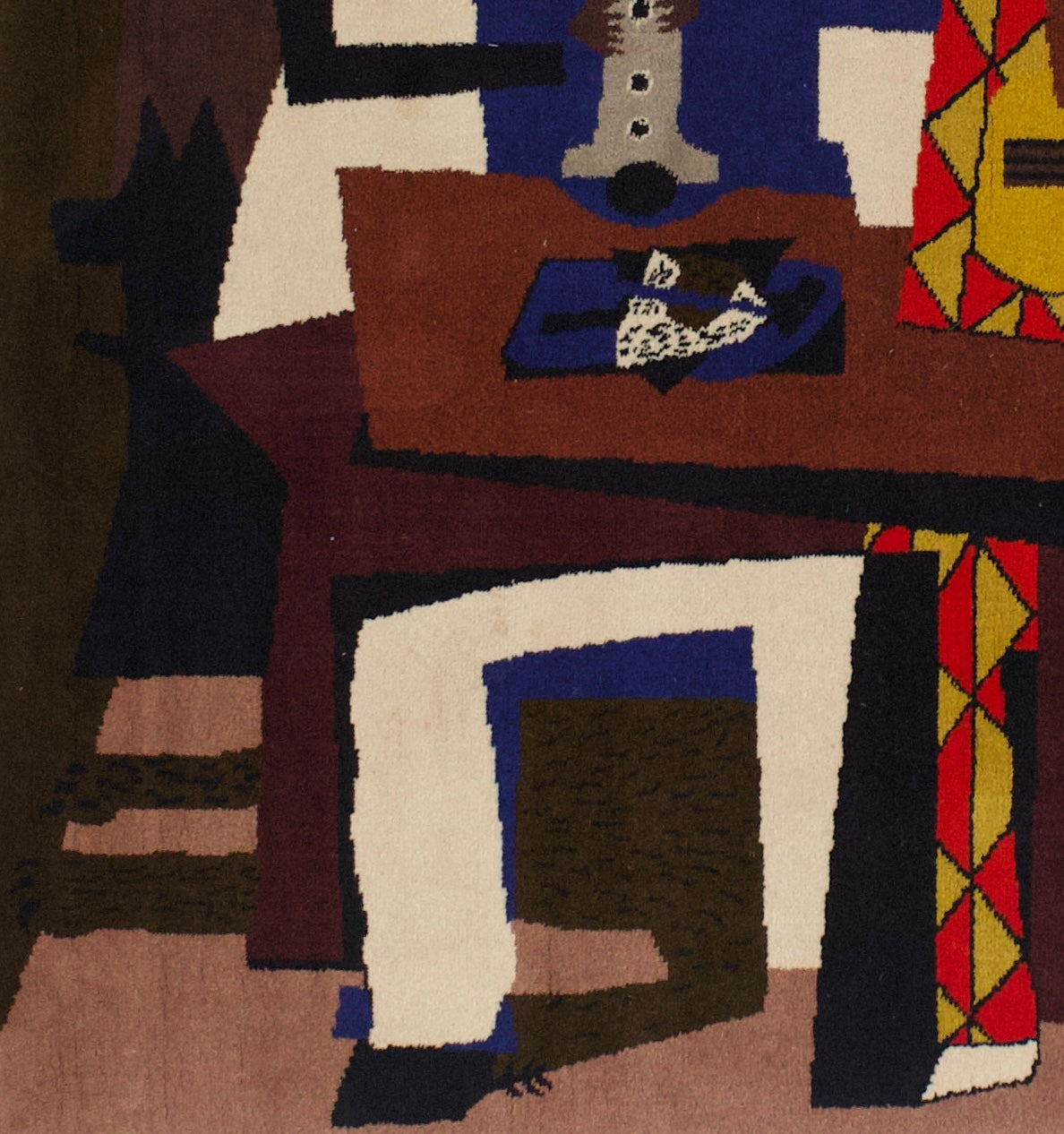Mid Century French Tapestry inspired by Picasso Design 5' 7'' x 6' 7''