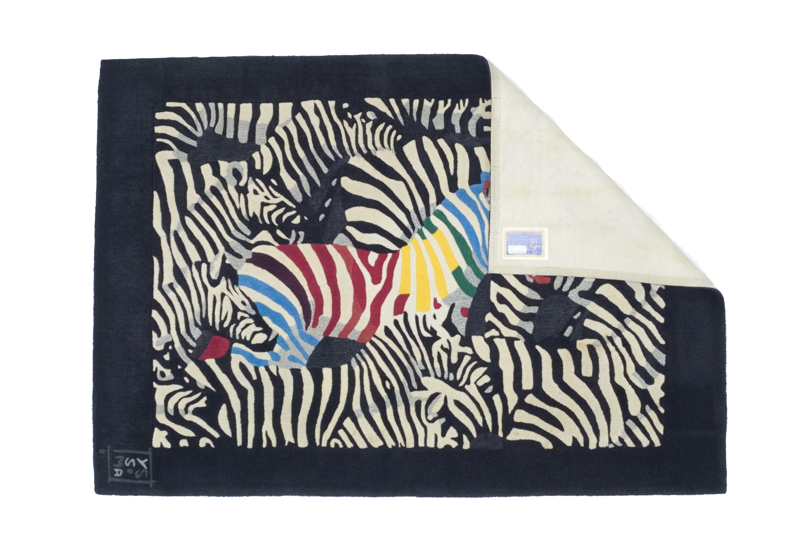 Fine Mid Century Artistic Rug Signed by Artist Yssima Nini Ferrucci 5' 7" x 7' 10''