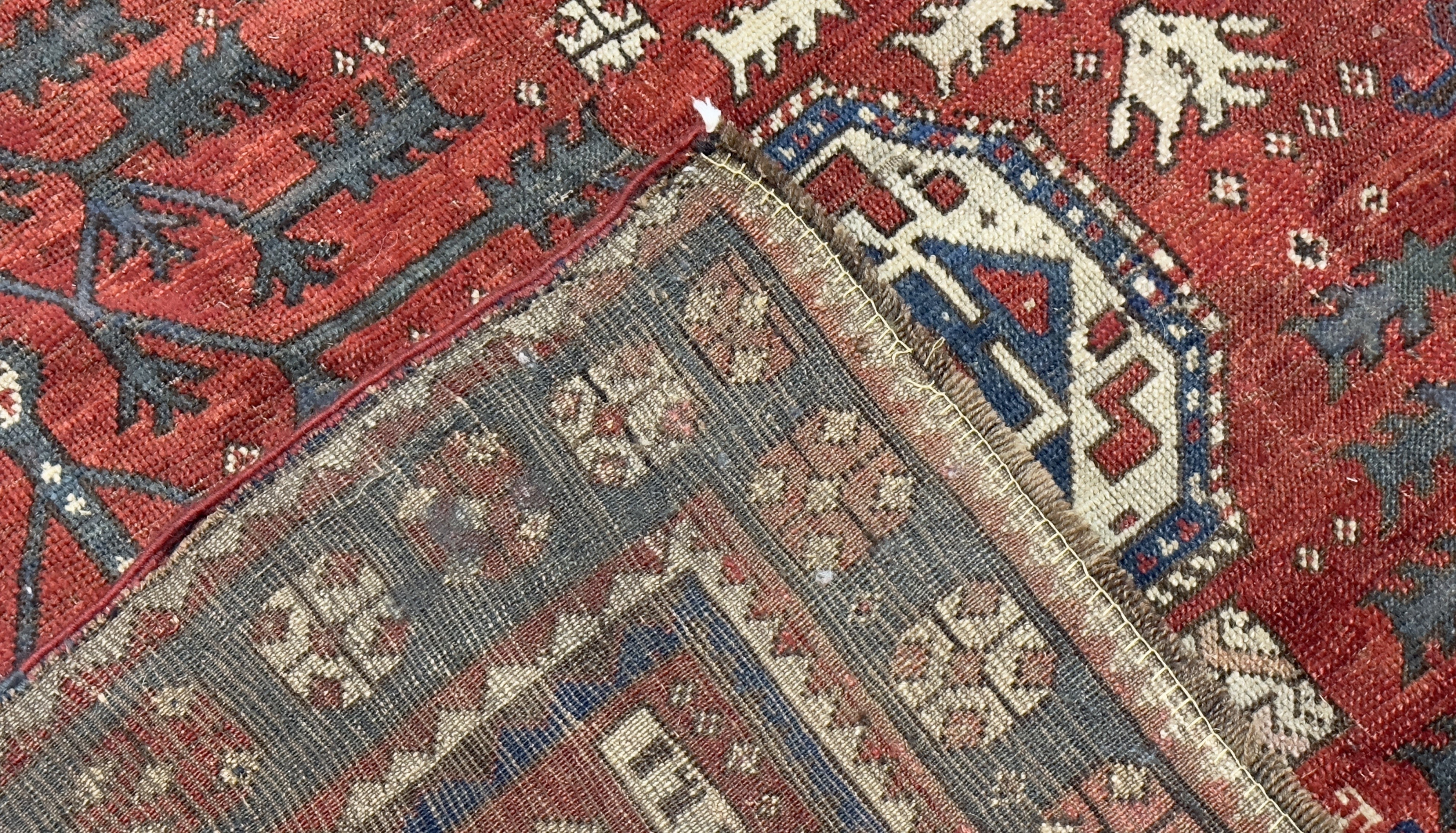 Antique Fine & Very Rare Tree Kazak Rug 5' 6'' x 6' 11''