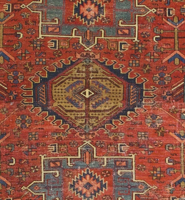 Antique Karajeh Heriz Rug 5' 2" x 5' 6''