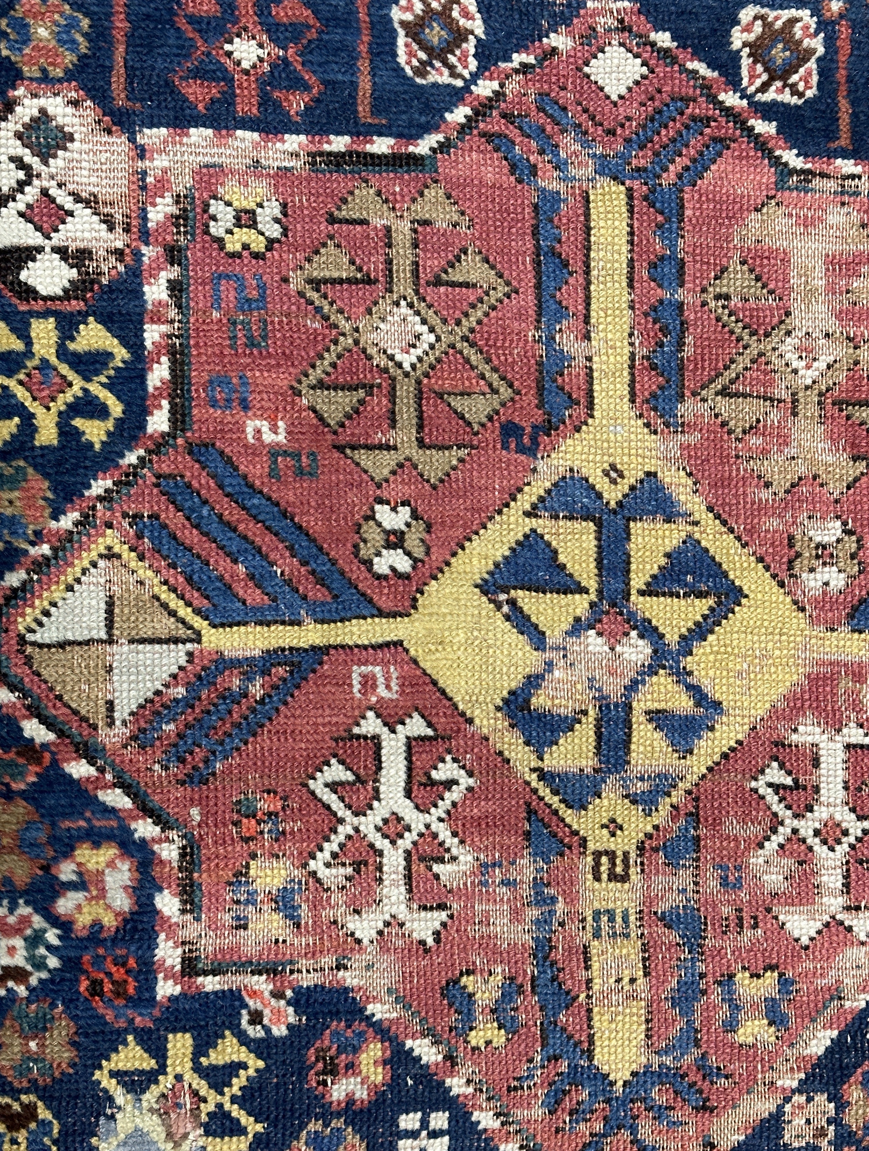Antique Caucasian Shirvan Rug 3'10" x 8' 11''