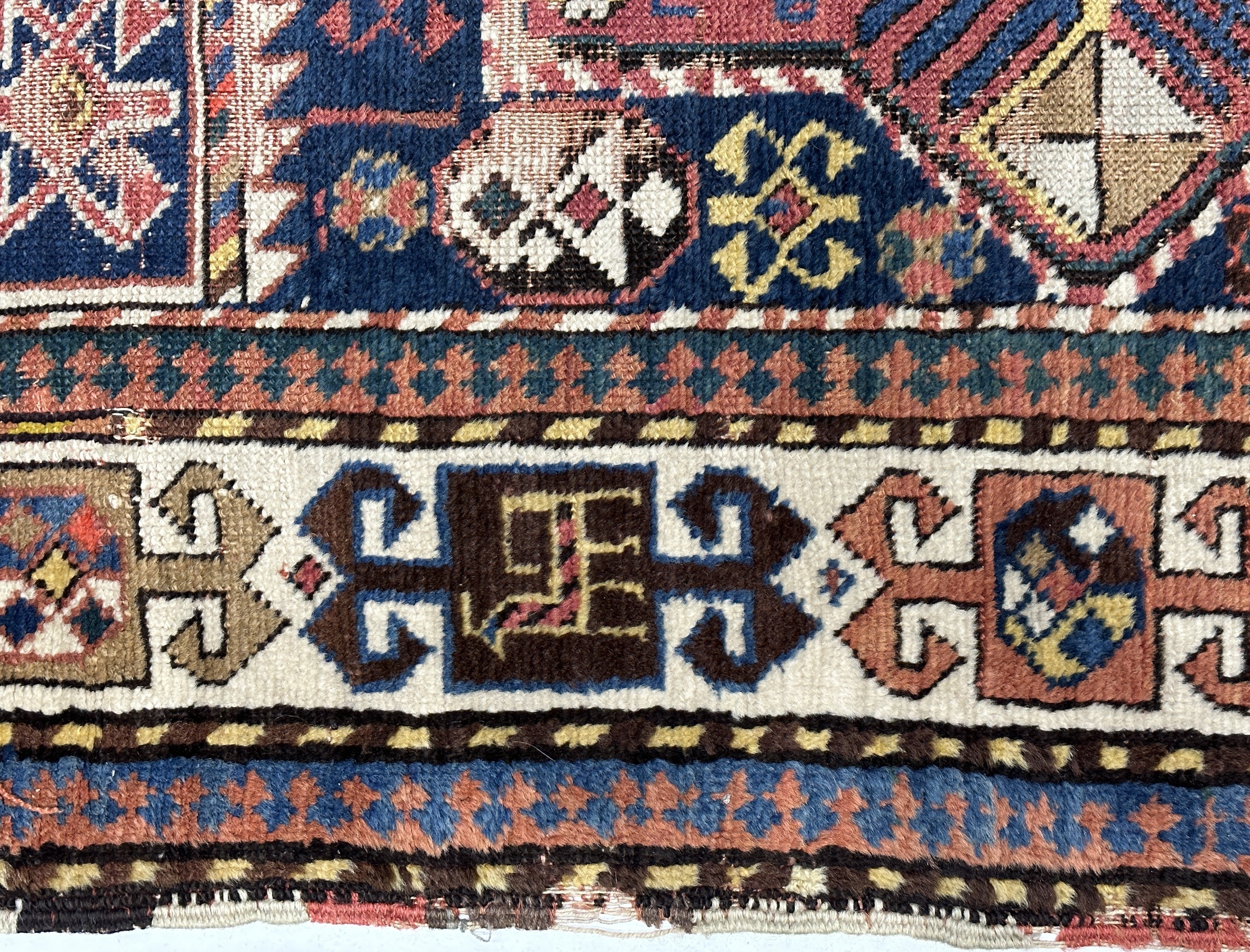 Antique Caucasian Shirvan Rug 3'10" x 8' 11''
