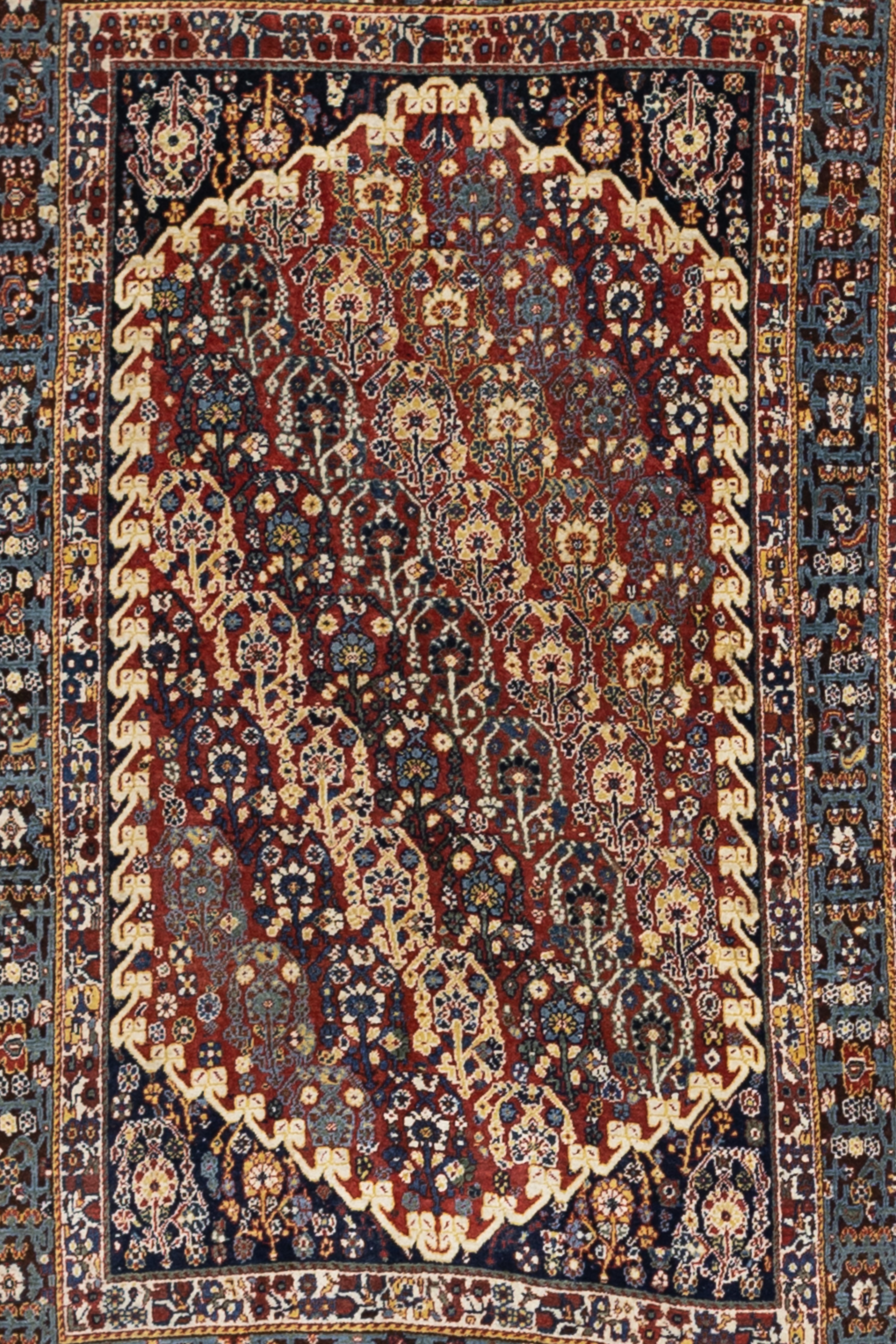 Antique Qashqai Rug 4' 8" x 7' 11"