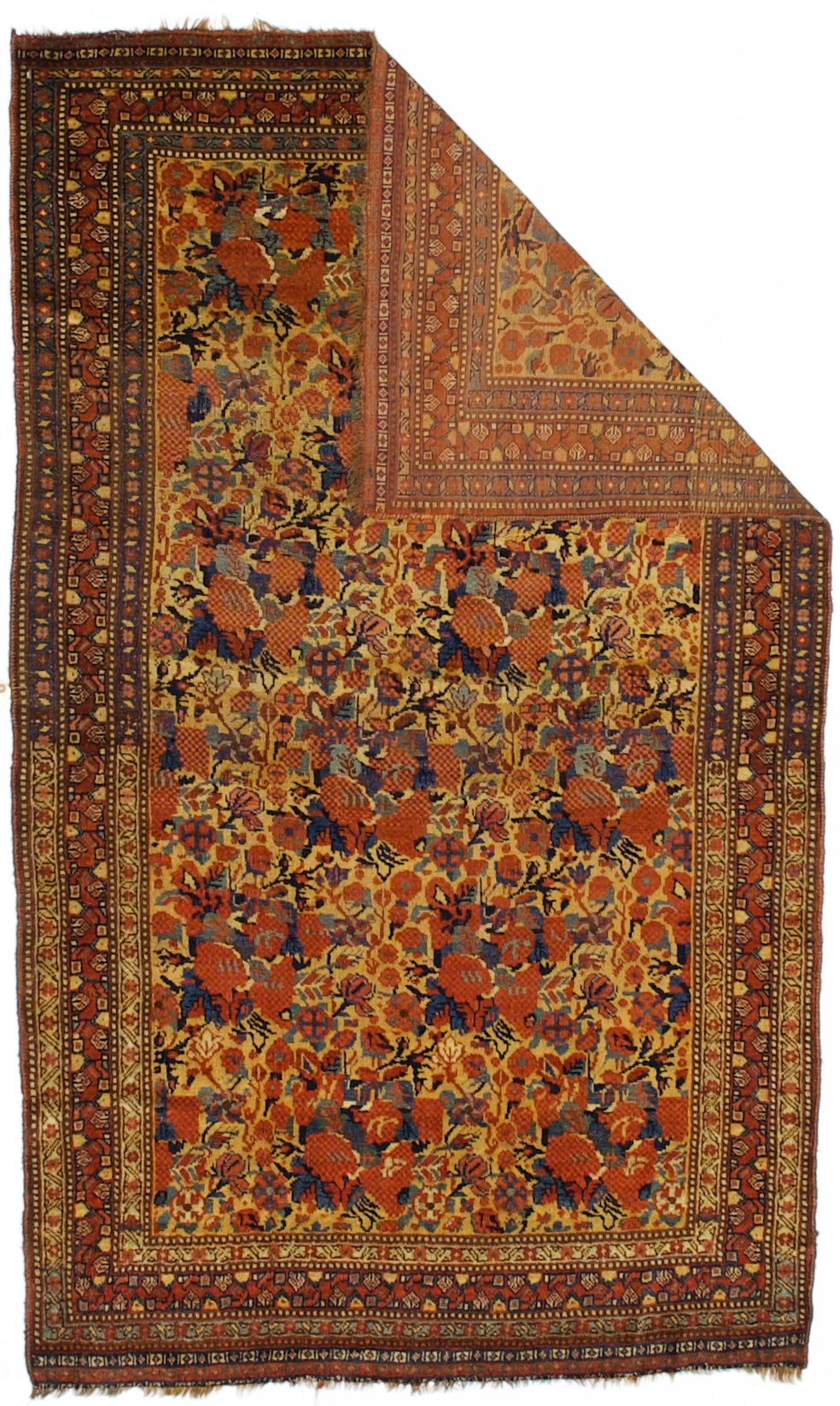 Antique Tribal Khamseh Rug 4'4" x 7' 0"