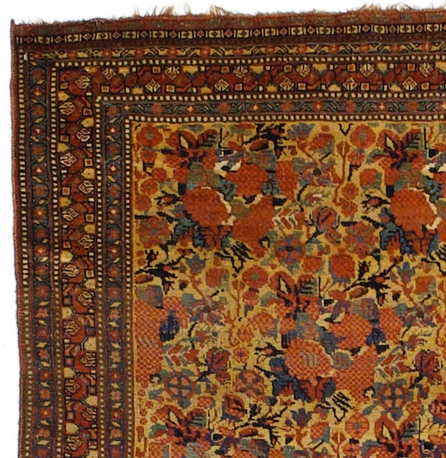 Antique Tribal Khamseh Rug 4'4" x 7' 0"