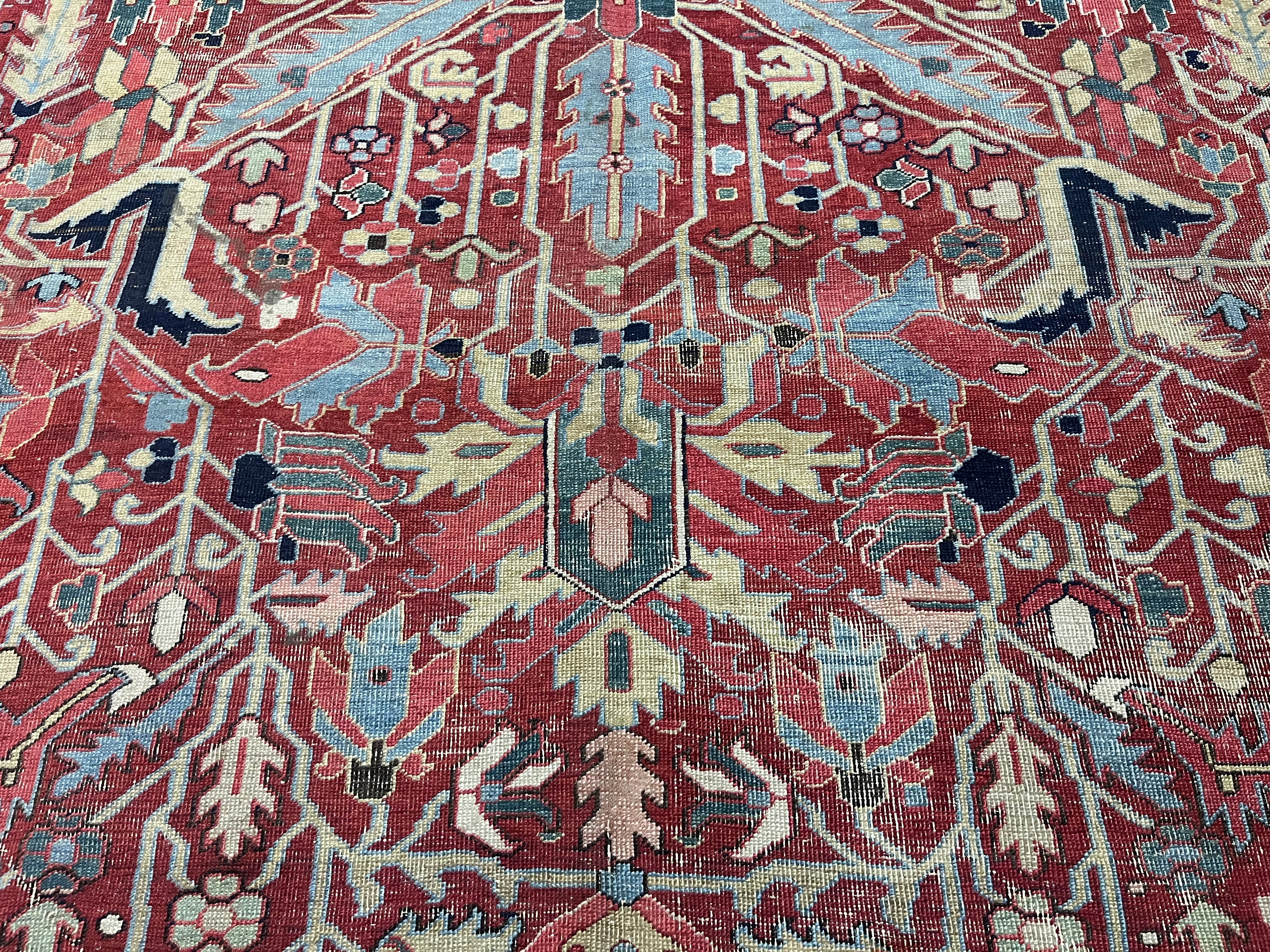Antique Heriz Serapi Rug 8'11" x 11' 7''
