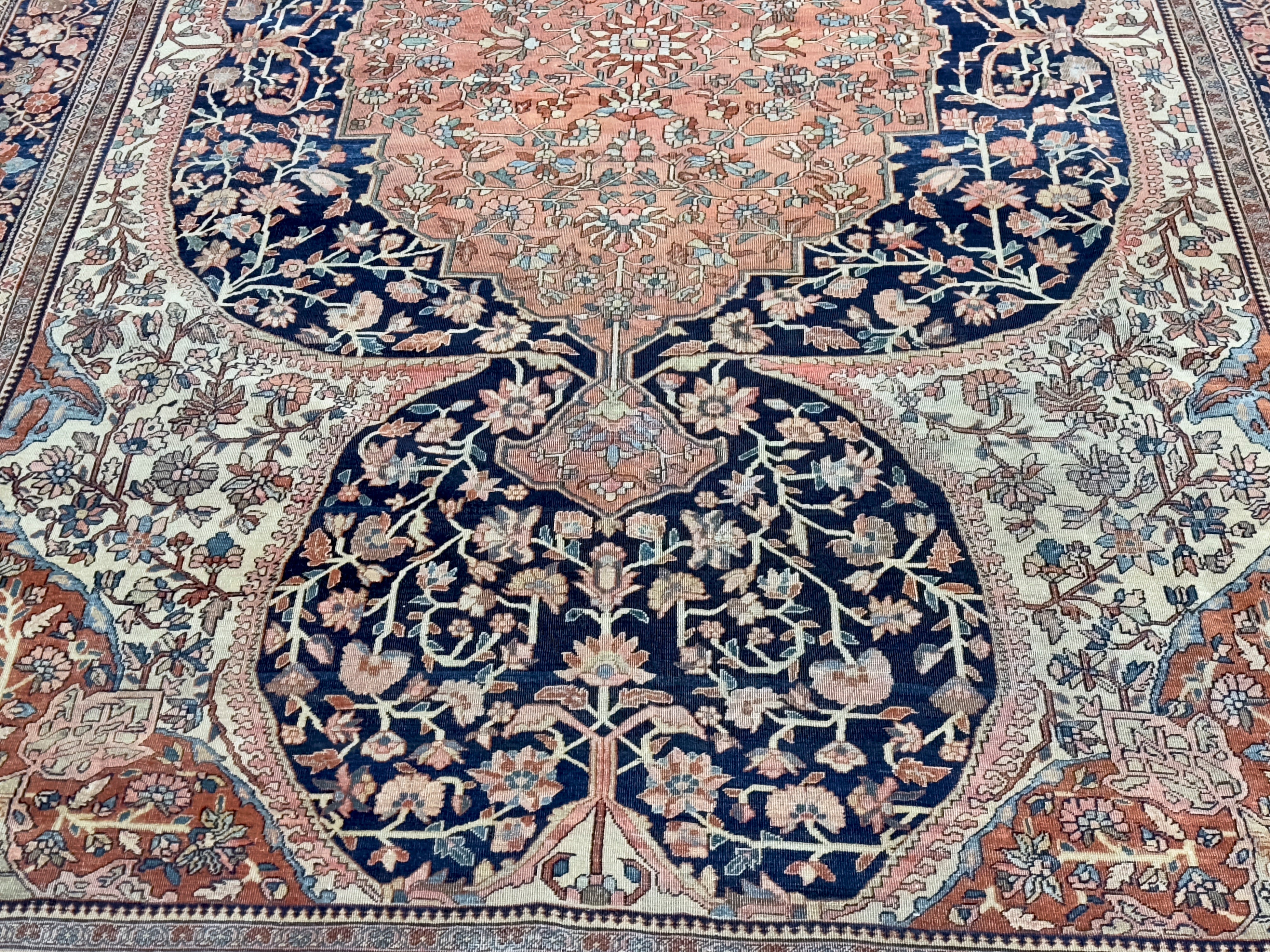 Antique Farahan Sarouk Rug 9' 4" x 12' 1"