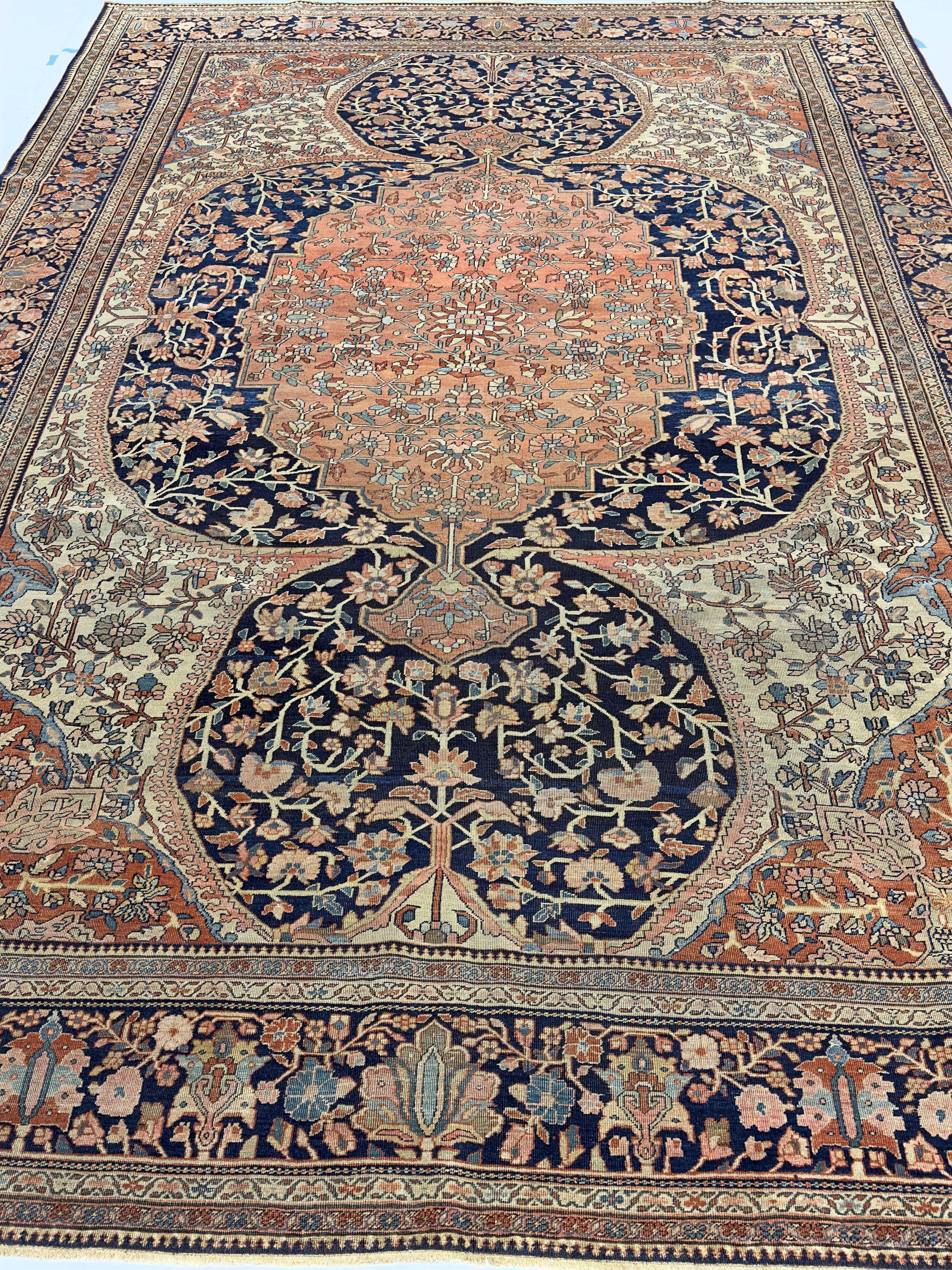 Antique Farahan Sarouk Rug 9' 4" x 12' 1"