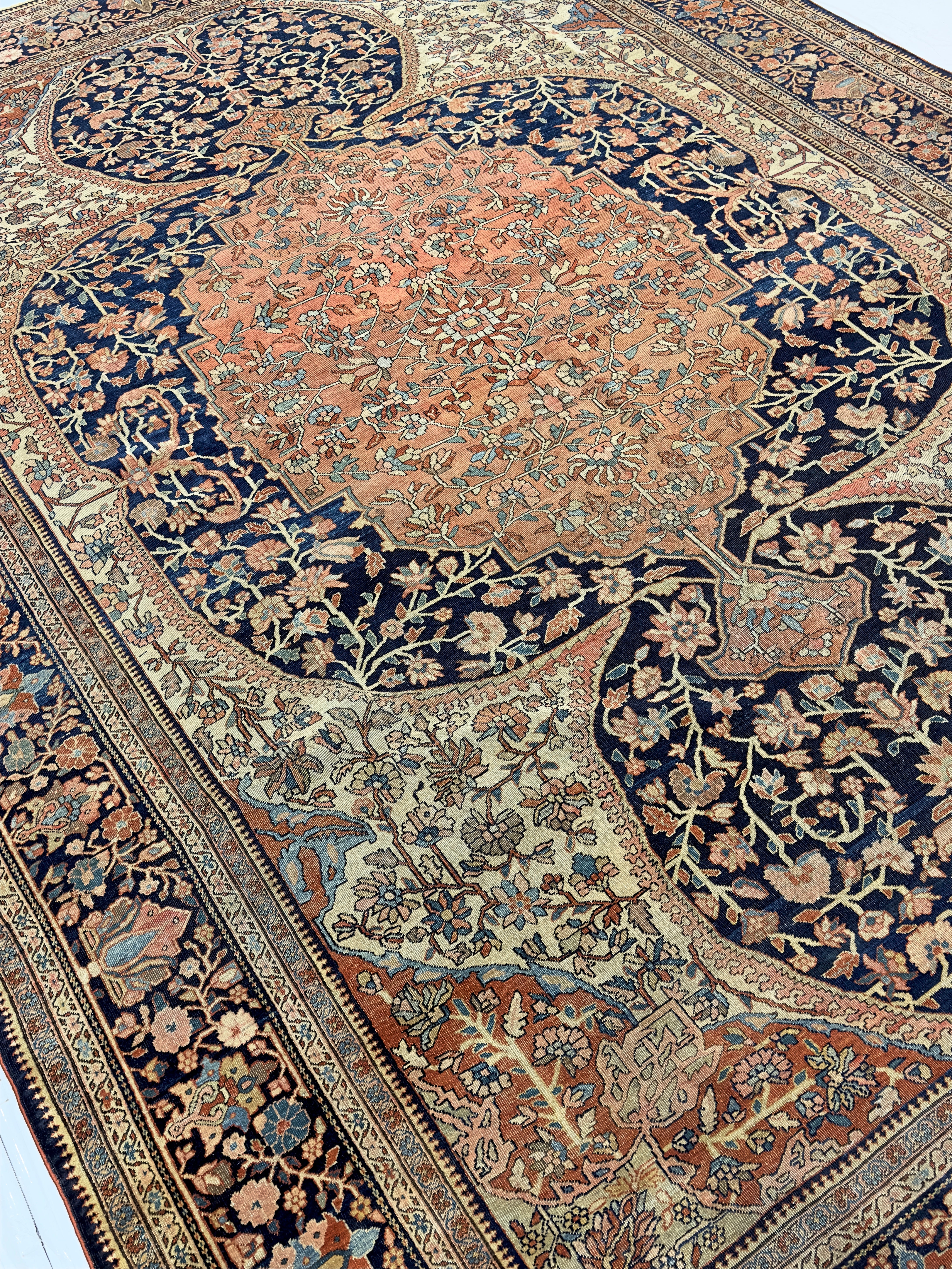 Antique Farahan Sarouk Rug 9' 4" x 12' 1"