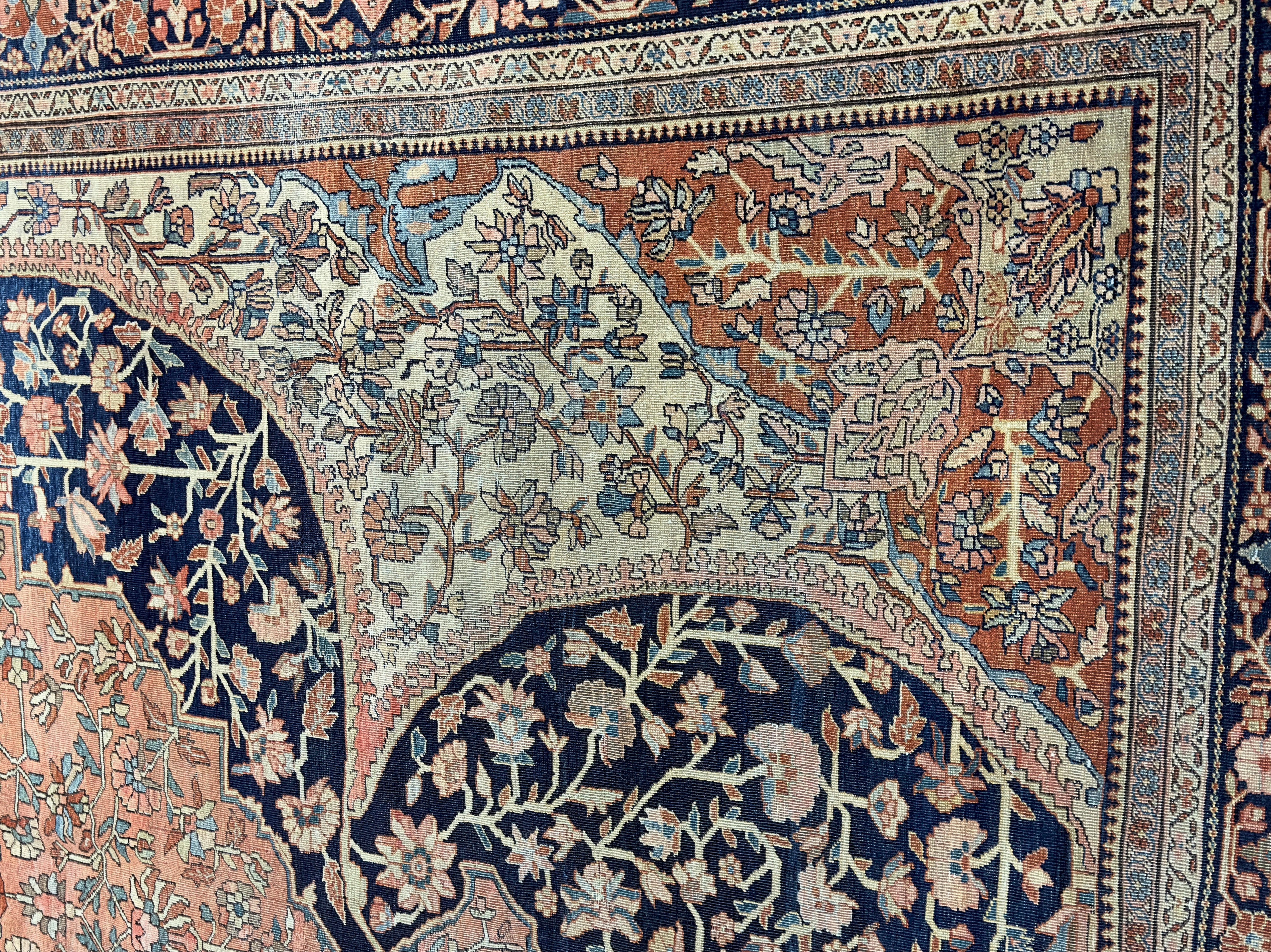 Antique Farahan Sarouk Rug 9' 4" x 12' 1"