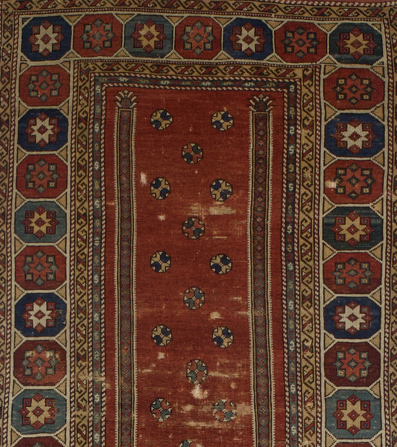 Antique Turkish Bergama Rug 4'0" x 10' 4''