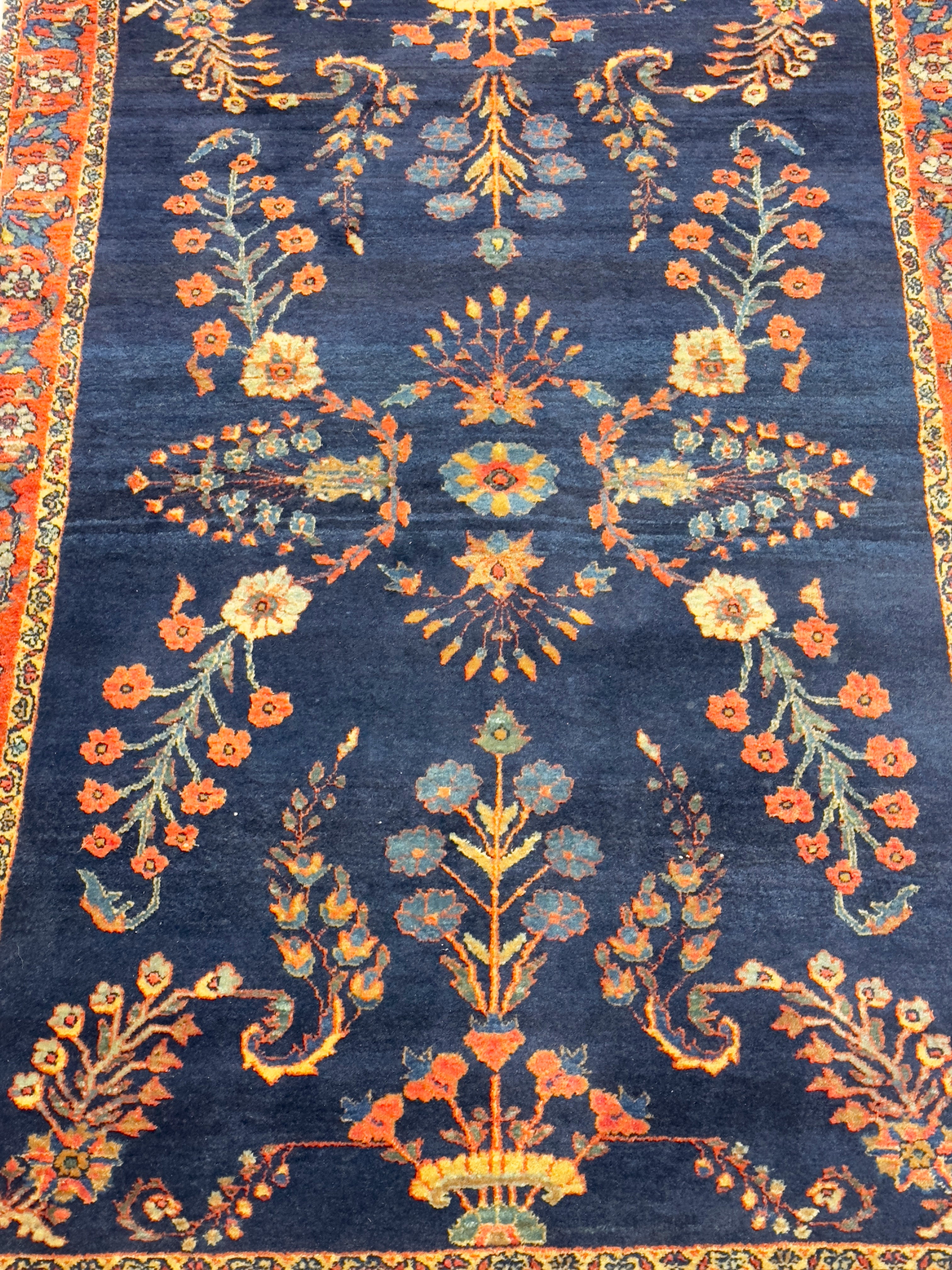 Antique Mohajeran Sarouk Rug 3'4" x 4' 11"