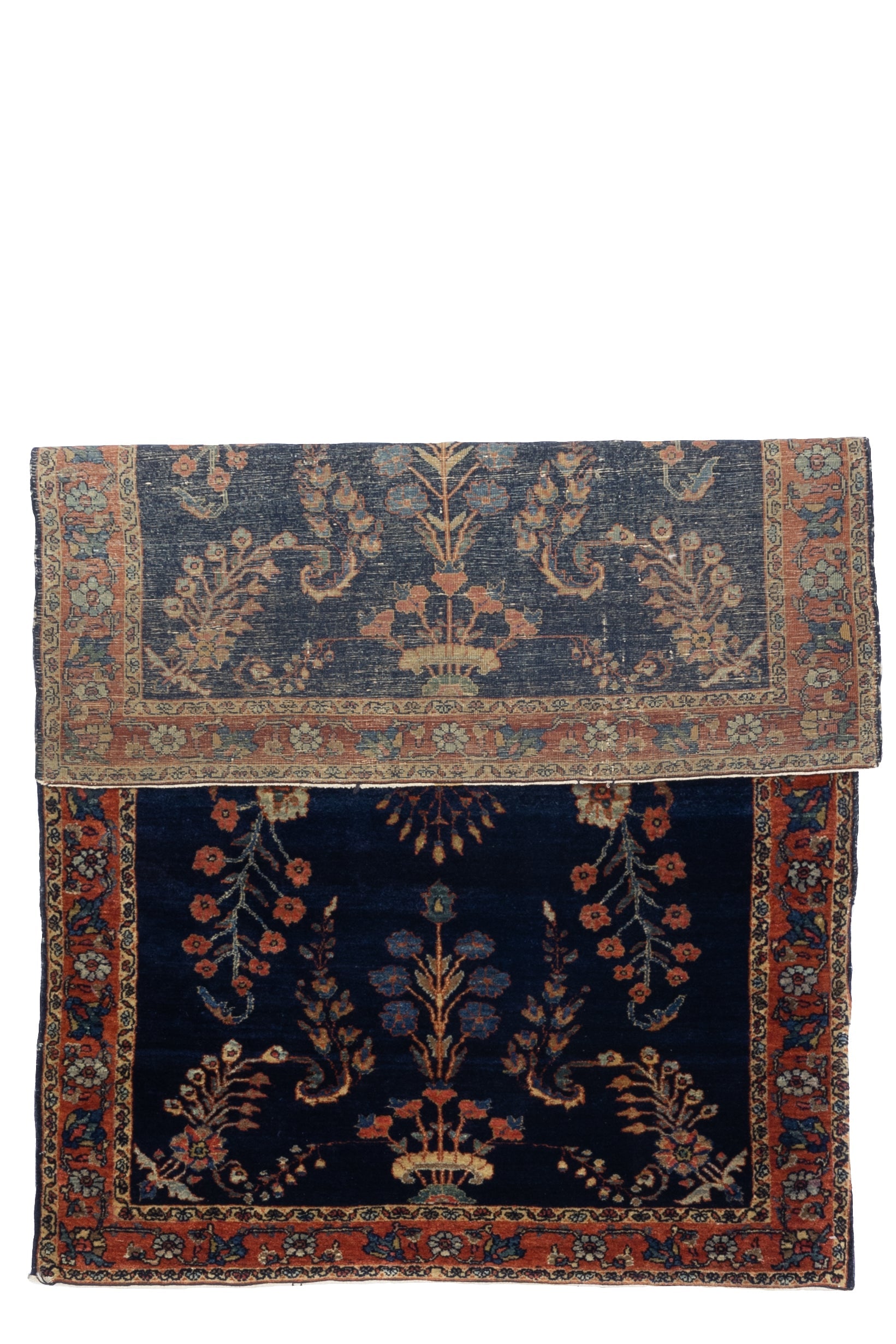 Antique Mohajeran Sarouk Rug 3'4" x 4' 11"