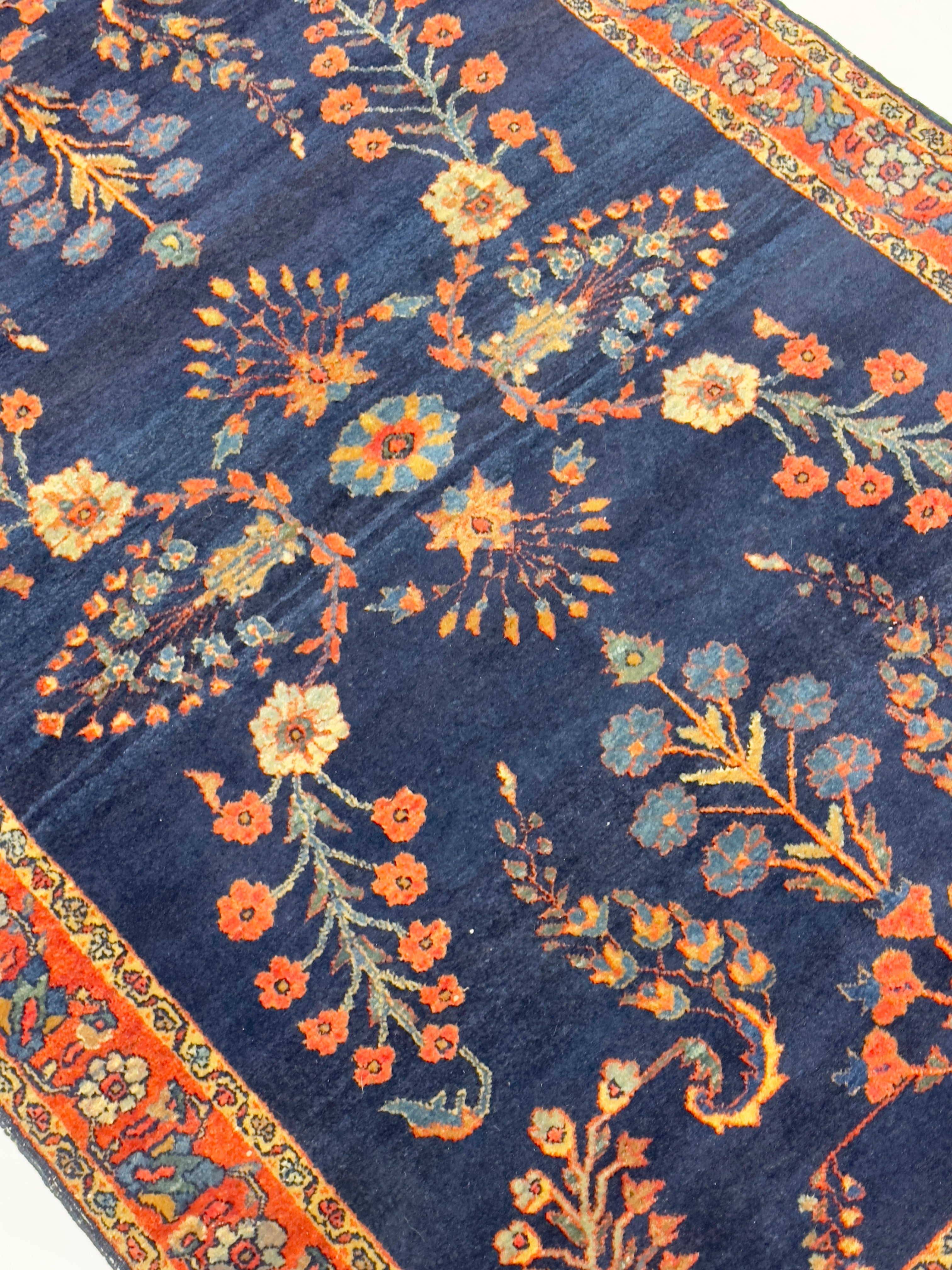 Antique Mohajeran Sarouk Rug 3'4" x 4' 11"
