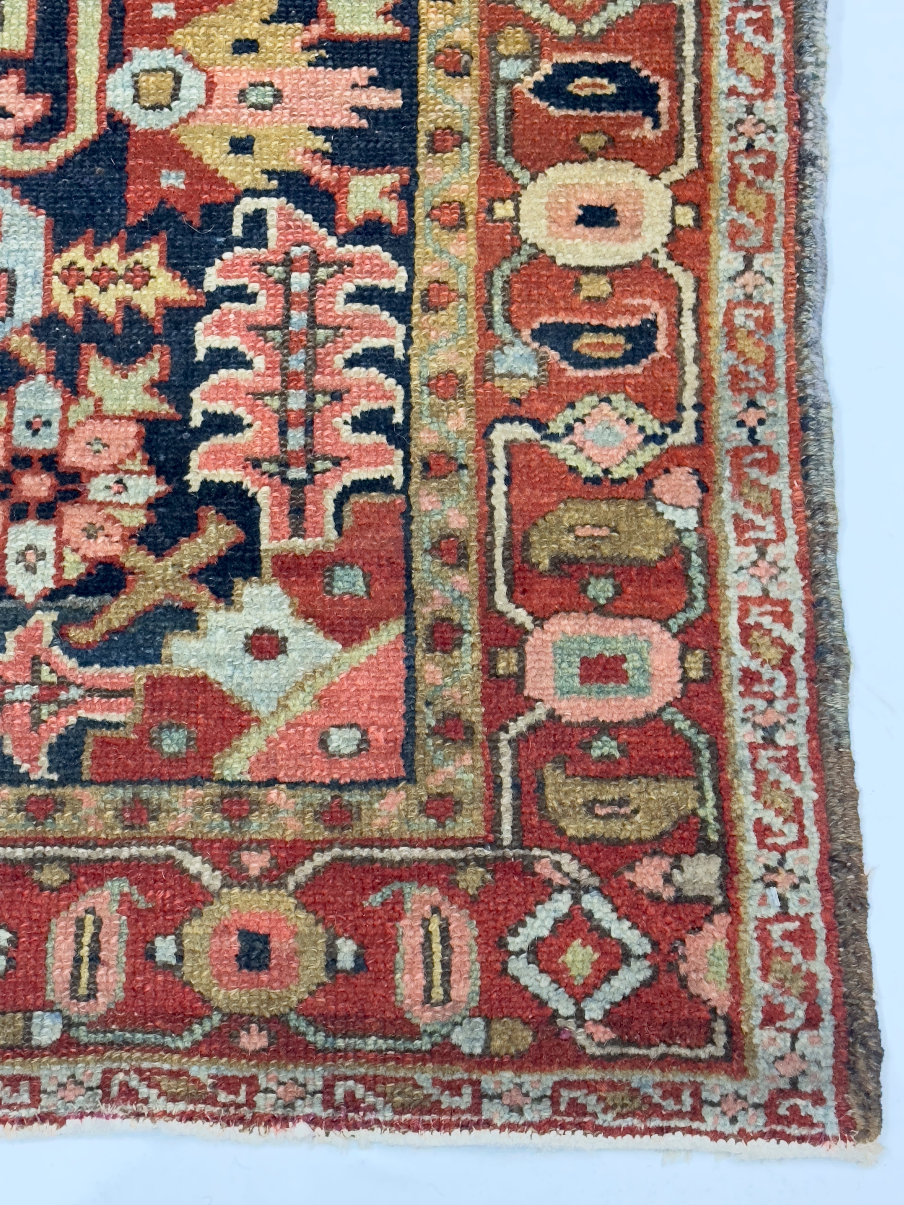 Antique Heriz Rug 3' 7" x 4' 6''