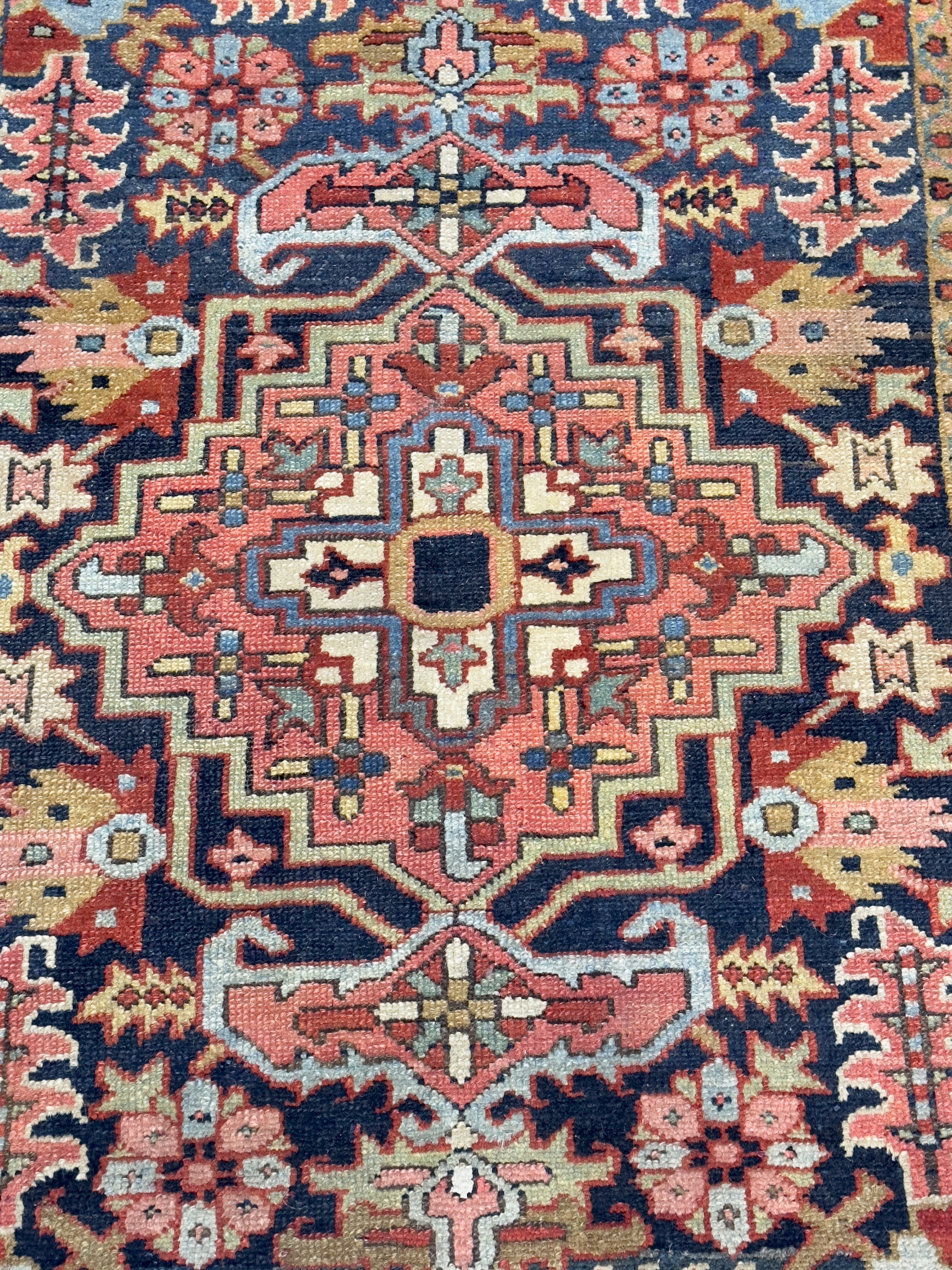 Antique Heriz Rug 3' 7" x 4' 6''