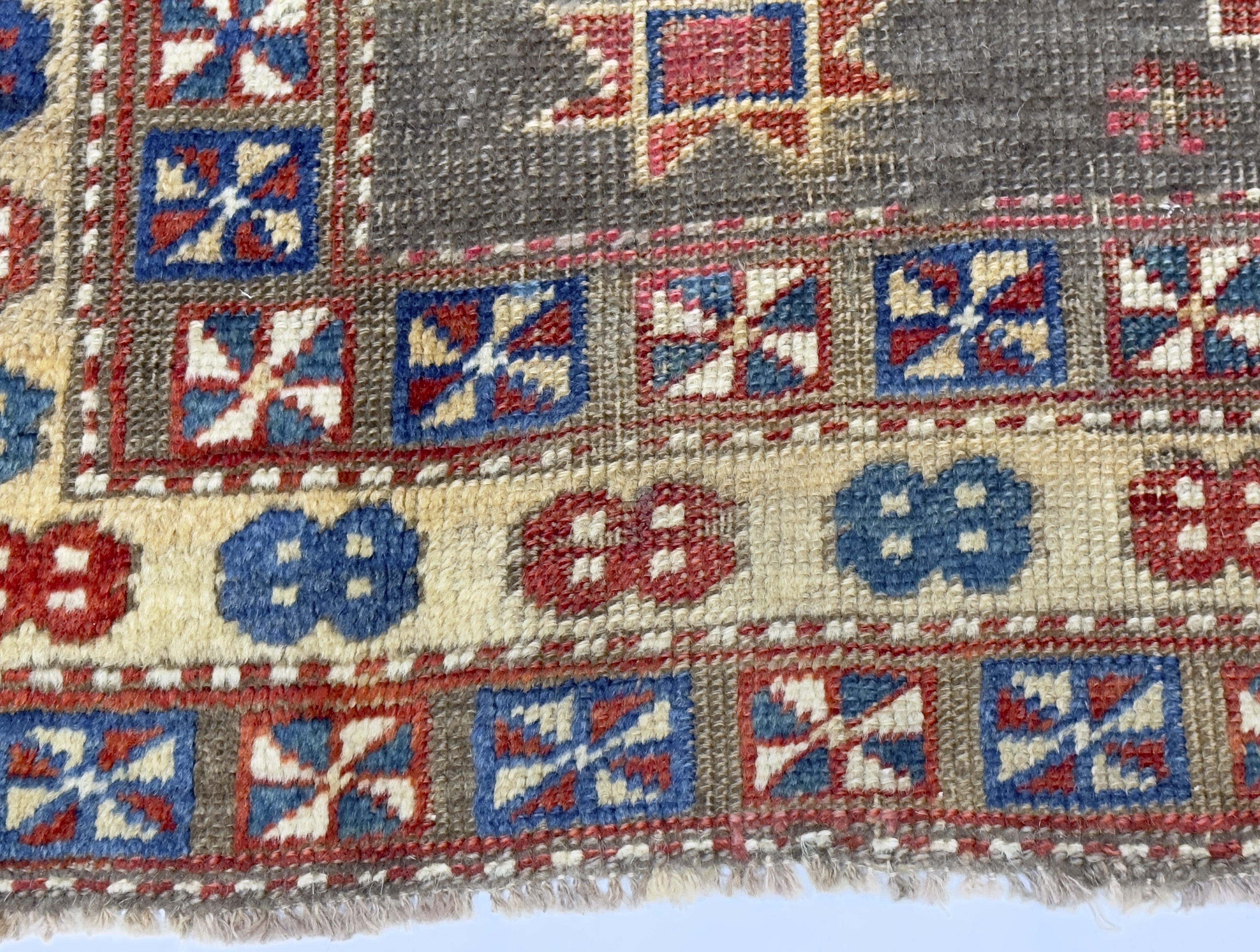 Antique Caucasian Kuba Rug 4' 0" x 4' 7"