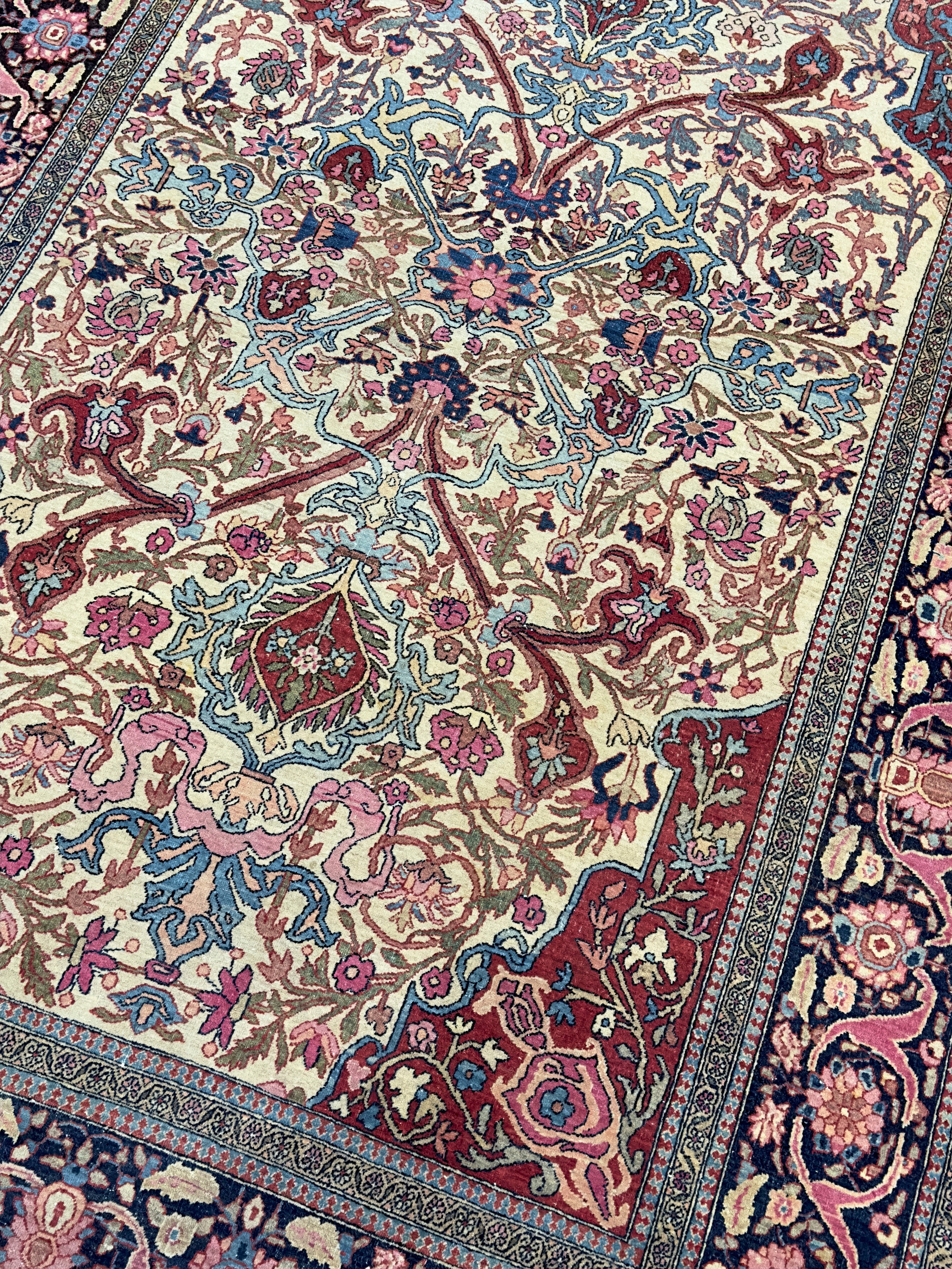 Antique Tehran Rug 4' 8" x 7' 2''