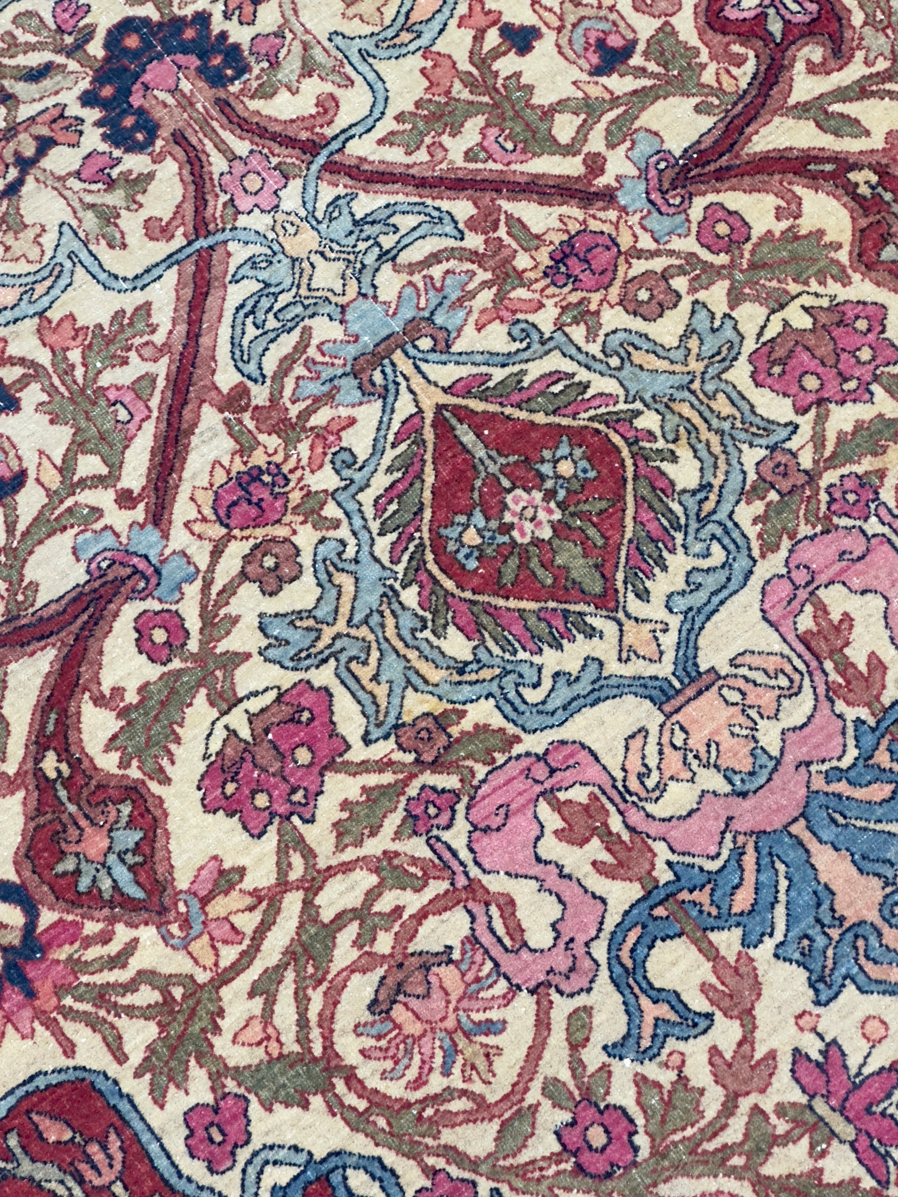 Antique Tehran Rug 4' 8" x 7' 2''