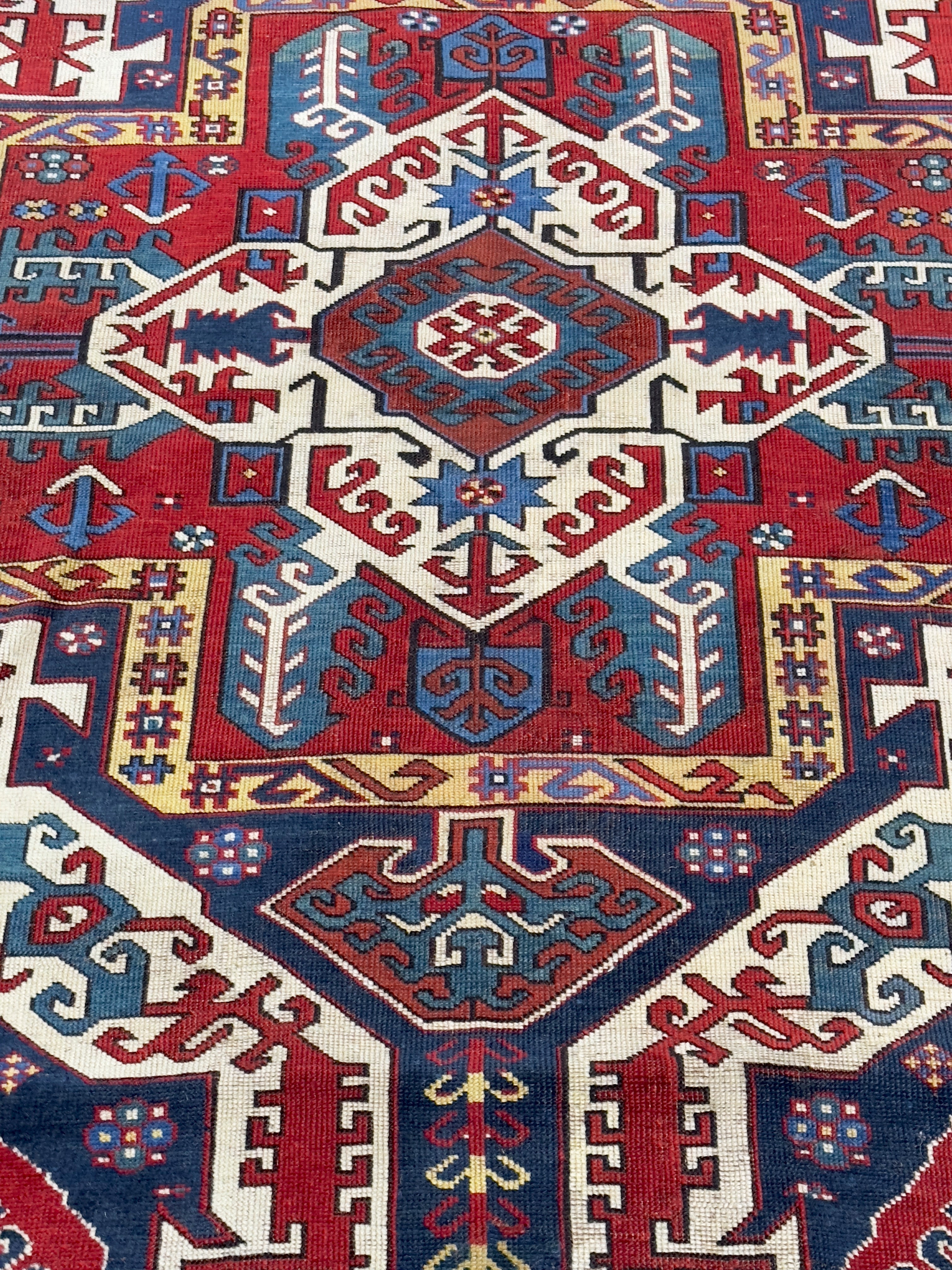 Antique Caucasian Kazak Rug 4' 4" x 6'10"