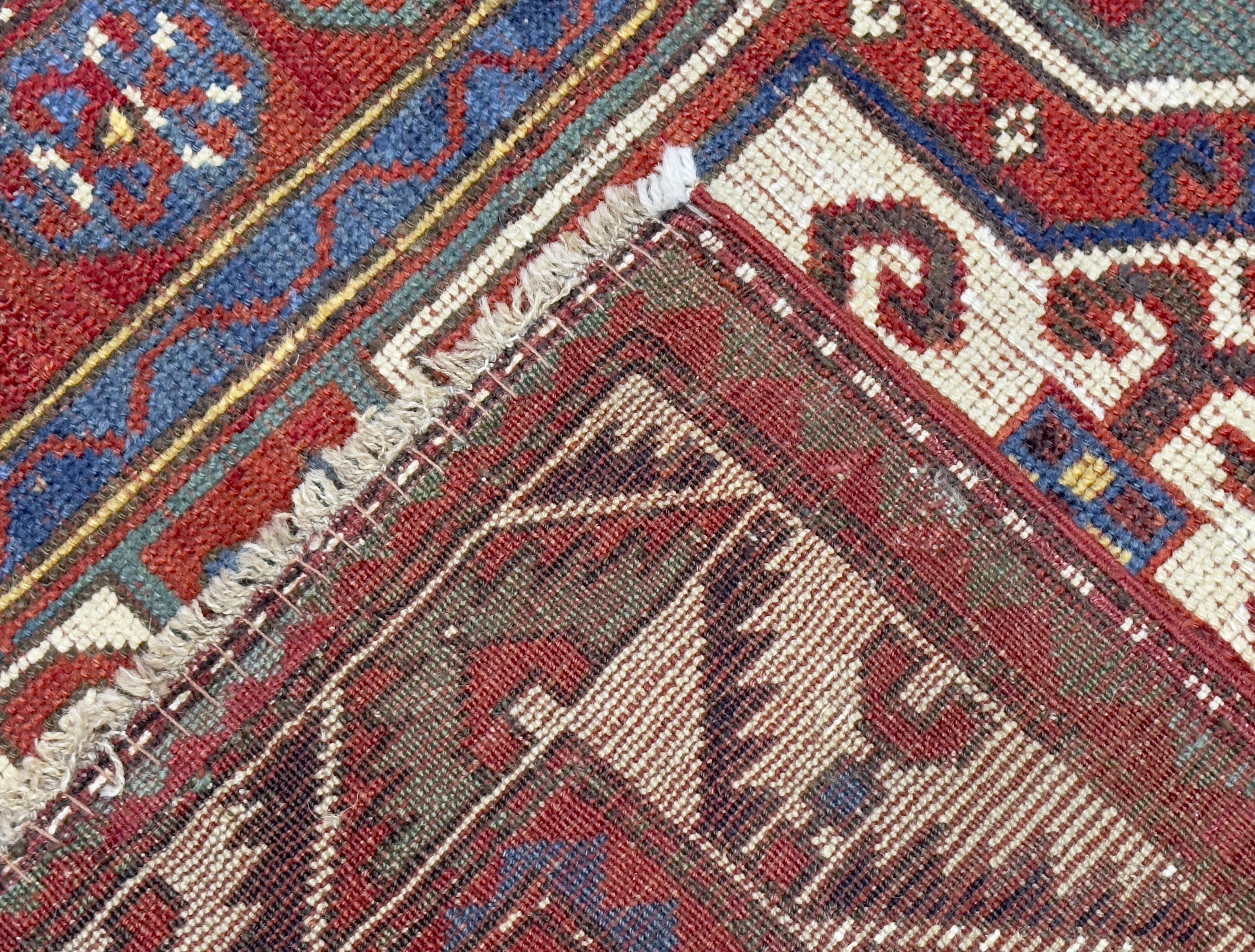 Antique Caucasian Fakhralou Kazak Rug 3'11" x 5' 11"