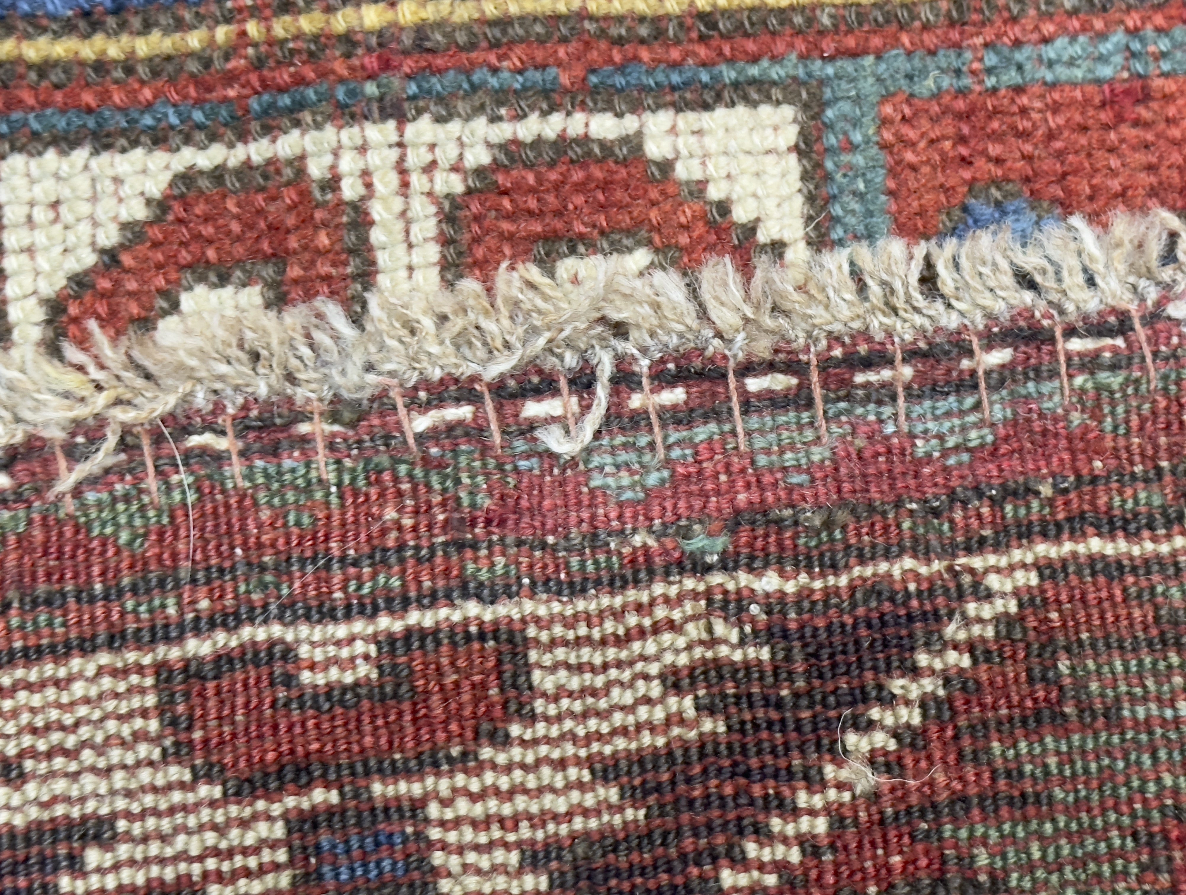 Antique Caucasian Fakhralou Kazak Rug 3'11" x 5' 11"