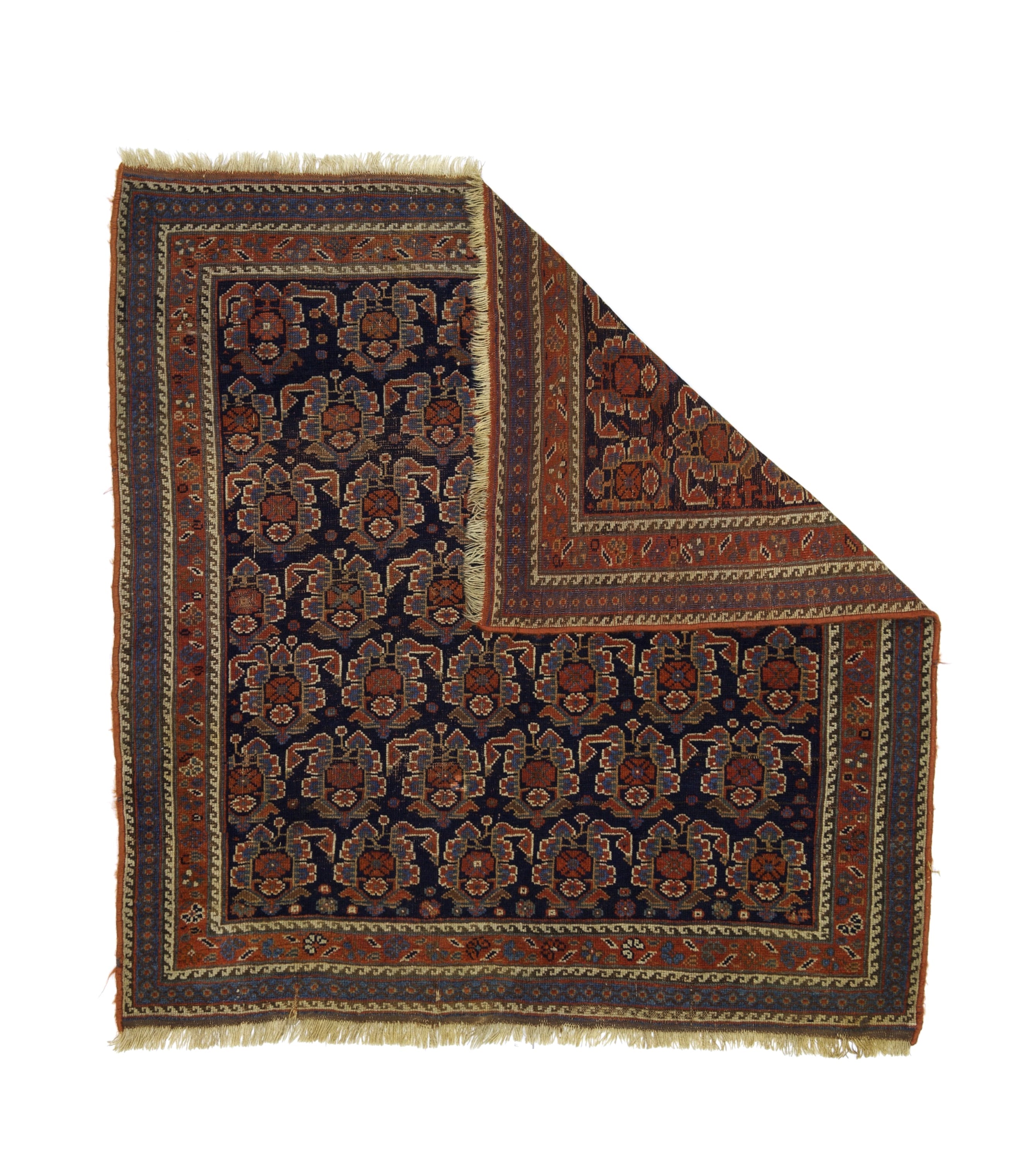 Antique Afshar Rug 3'8" x 3' 10''