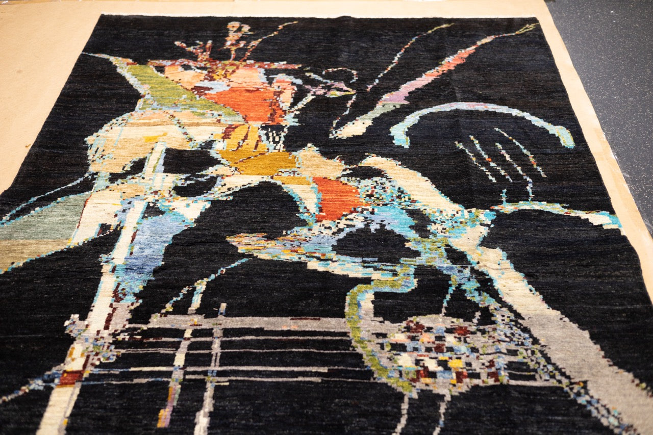 Fine Contemporary Wool Rug 5'6" x 7' 7''