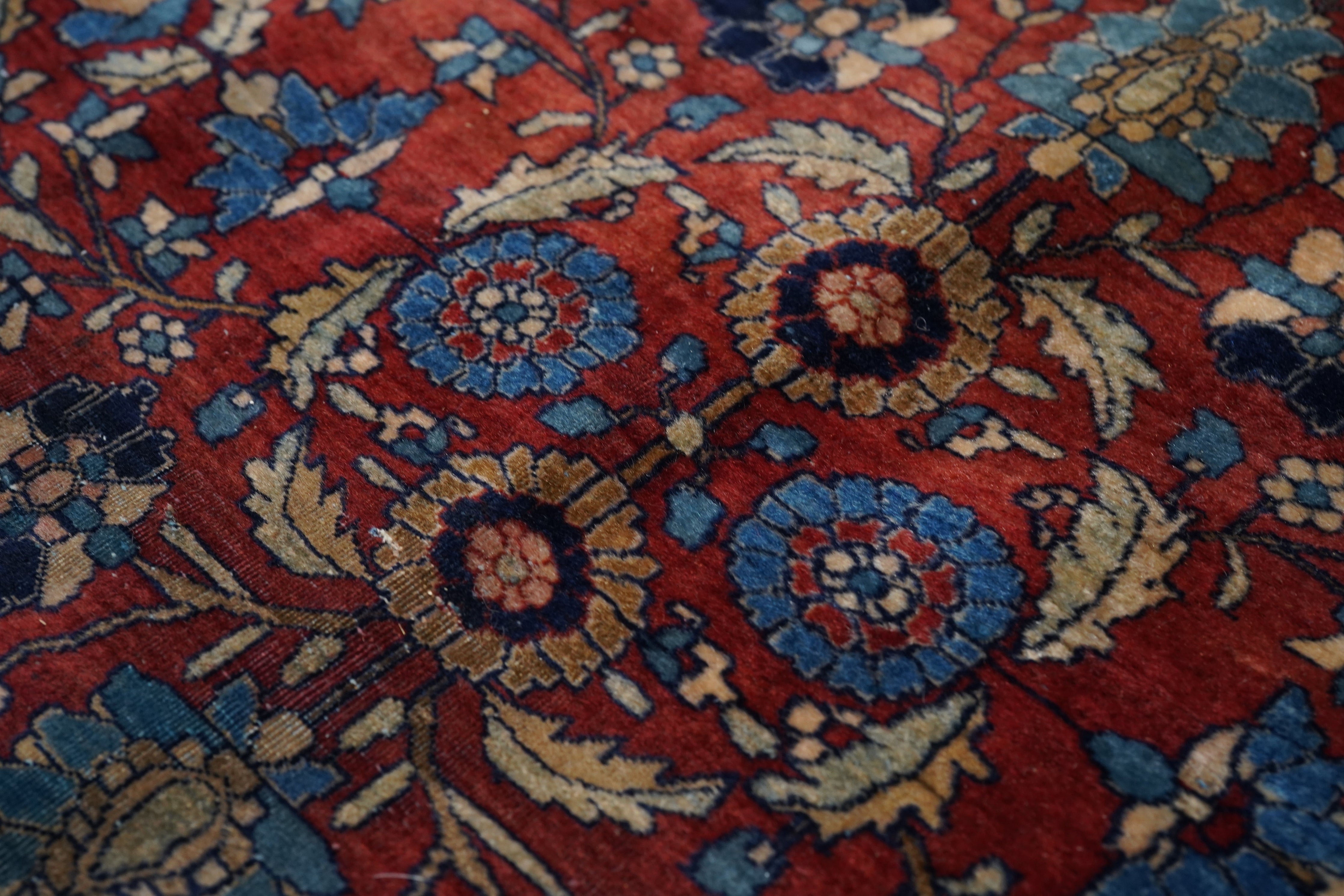 Antique Mohtasham Kashan Rug 13'3'' x 20'4''