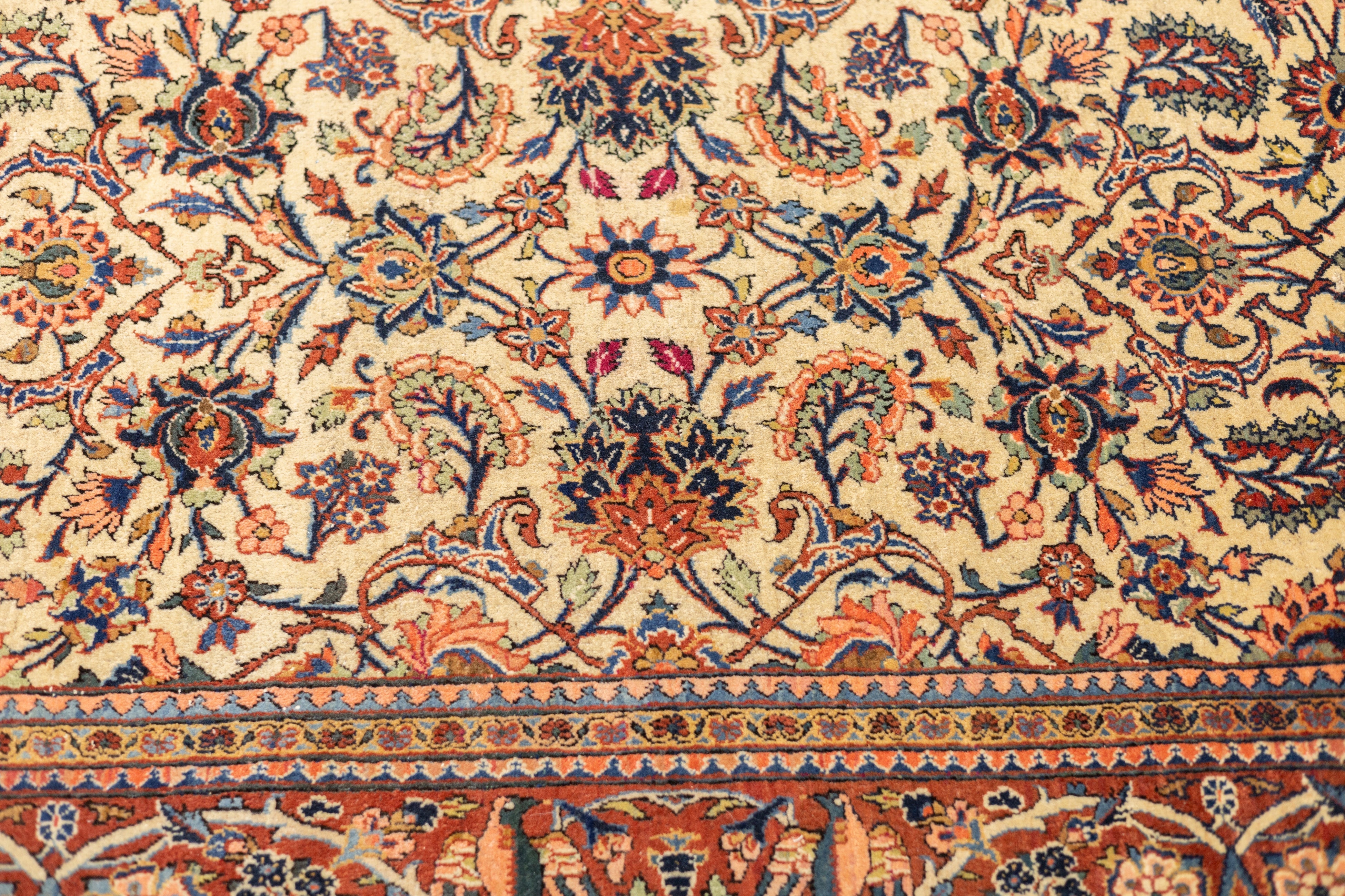 Antique Kashan Rug 6'9" x 9'3''