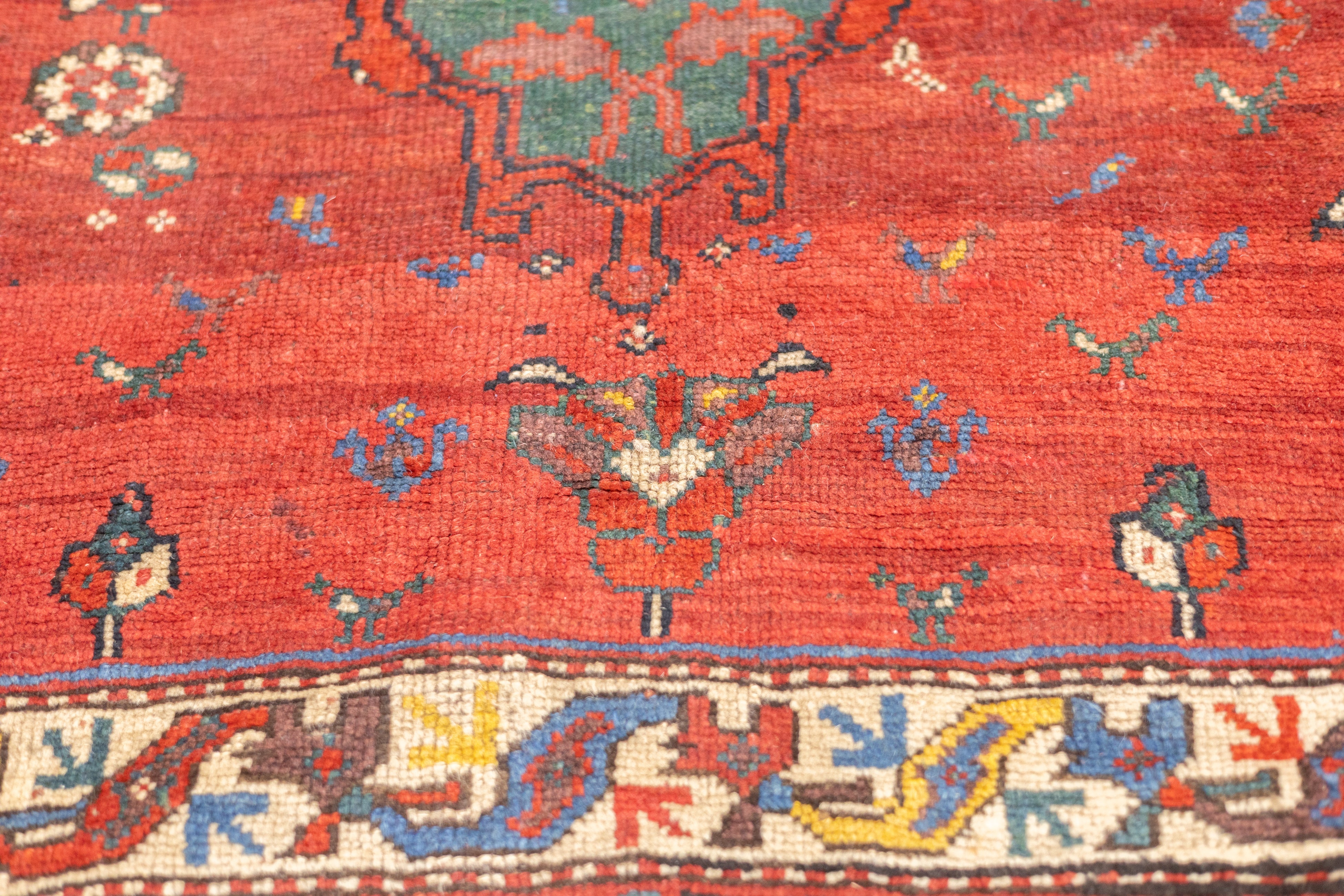 Fine Antique Wool Foundation Lori Hallway Rug 4'7" x 11'4"