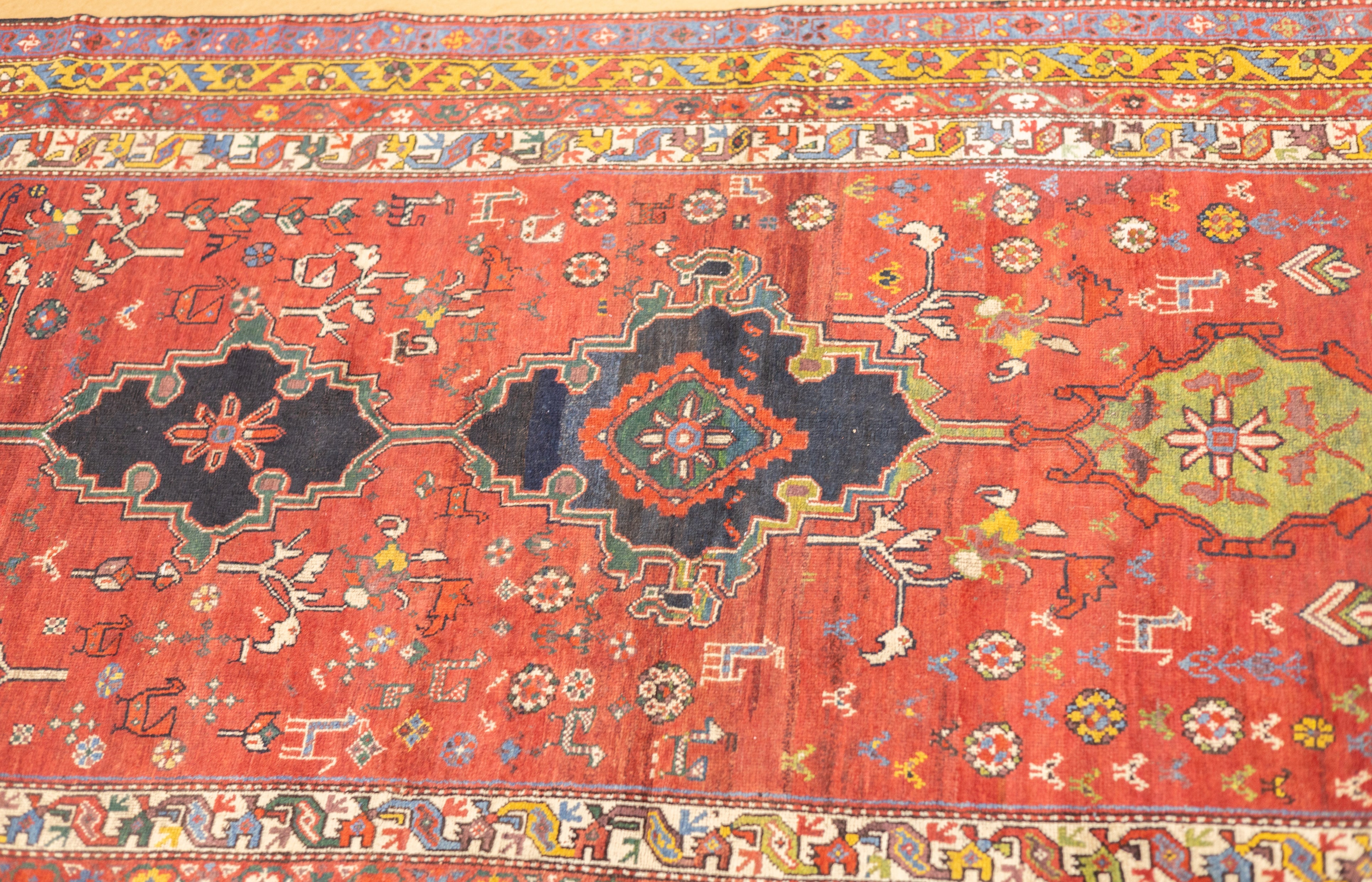 Fine Antique Wool Foundation Lori Hallway Rug 4'7" x 11'4"