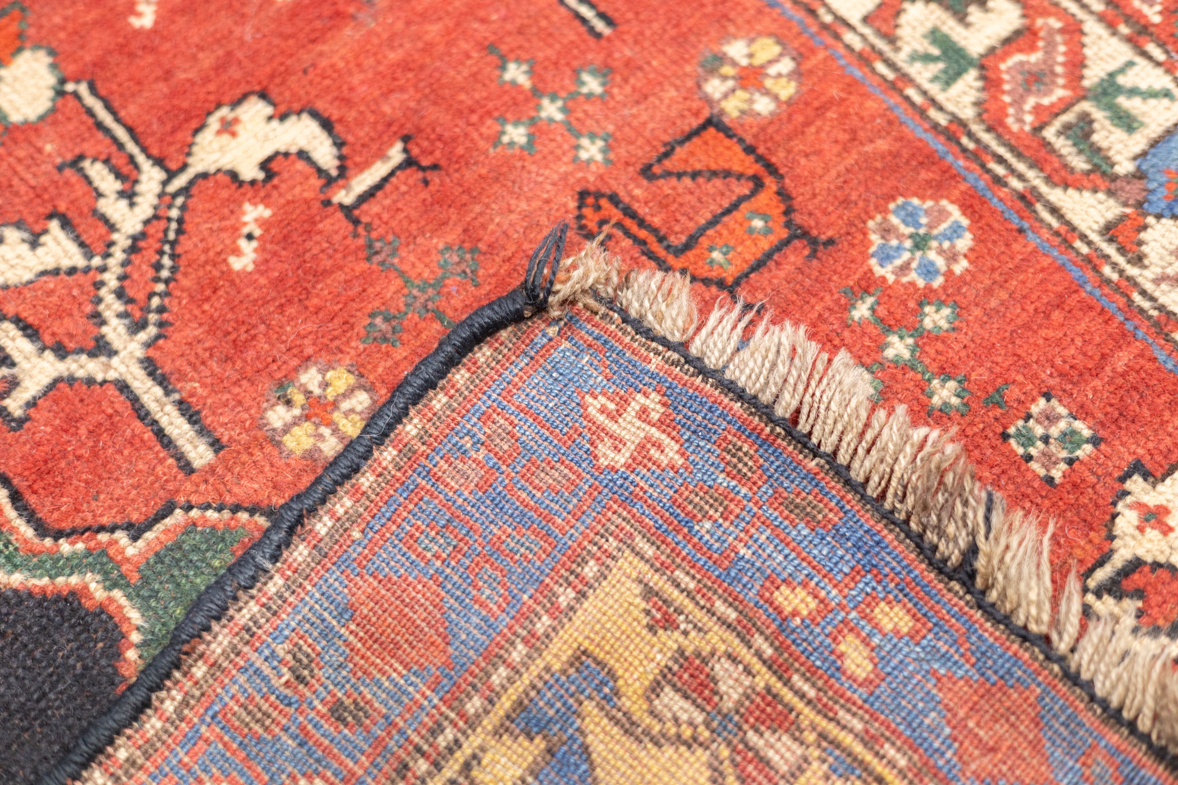 Fine Antique Wool Foundation Lori Hallway Rug 4'7" x 11'4"