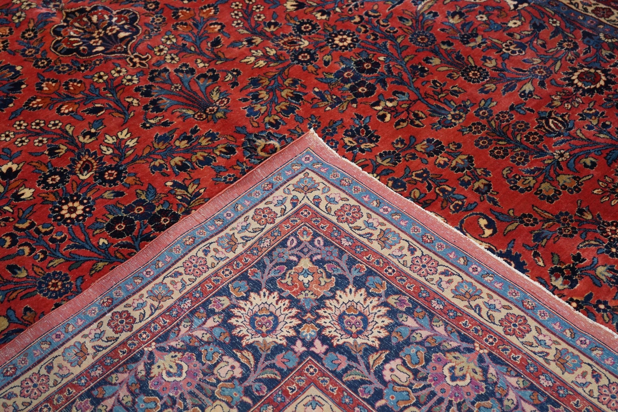 Antique Kashan Rug 9'0'' x 14'1''