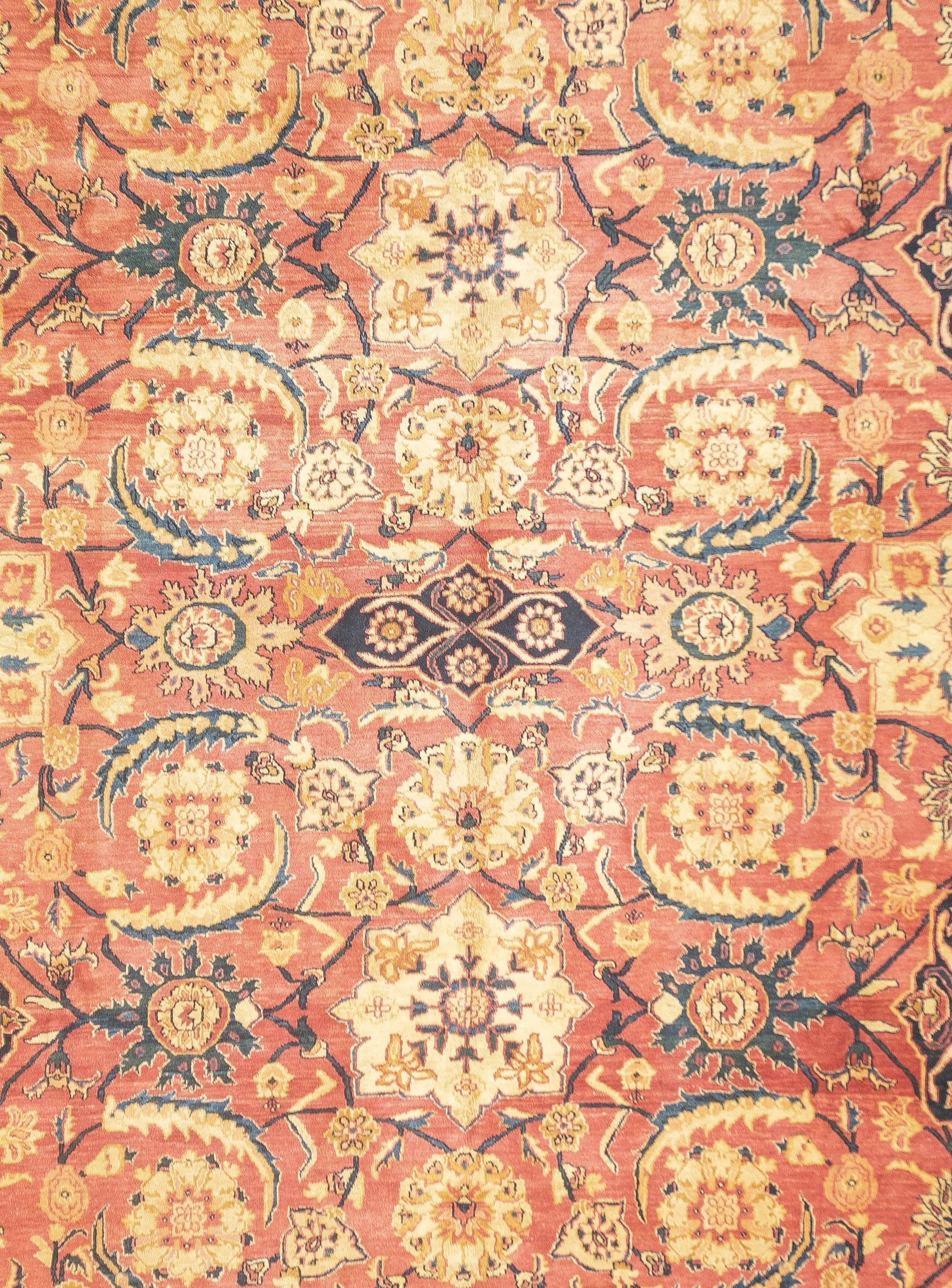 Antique Indian Agra Wool Rug 8'11" x 12'1"