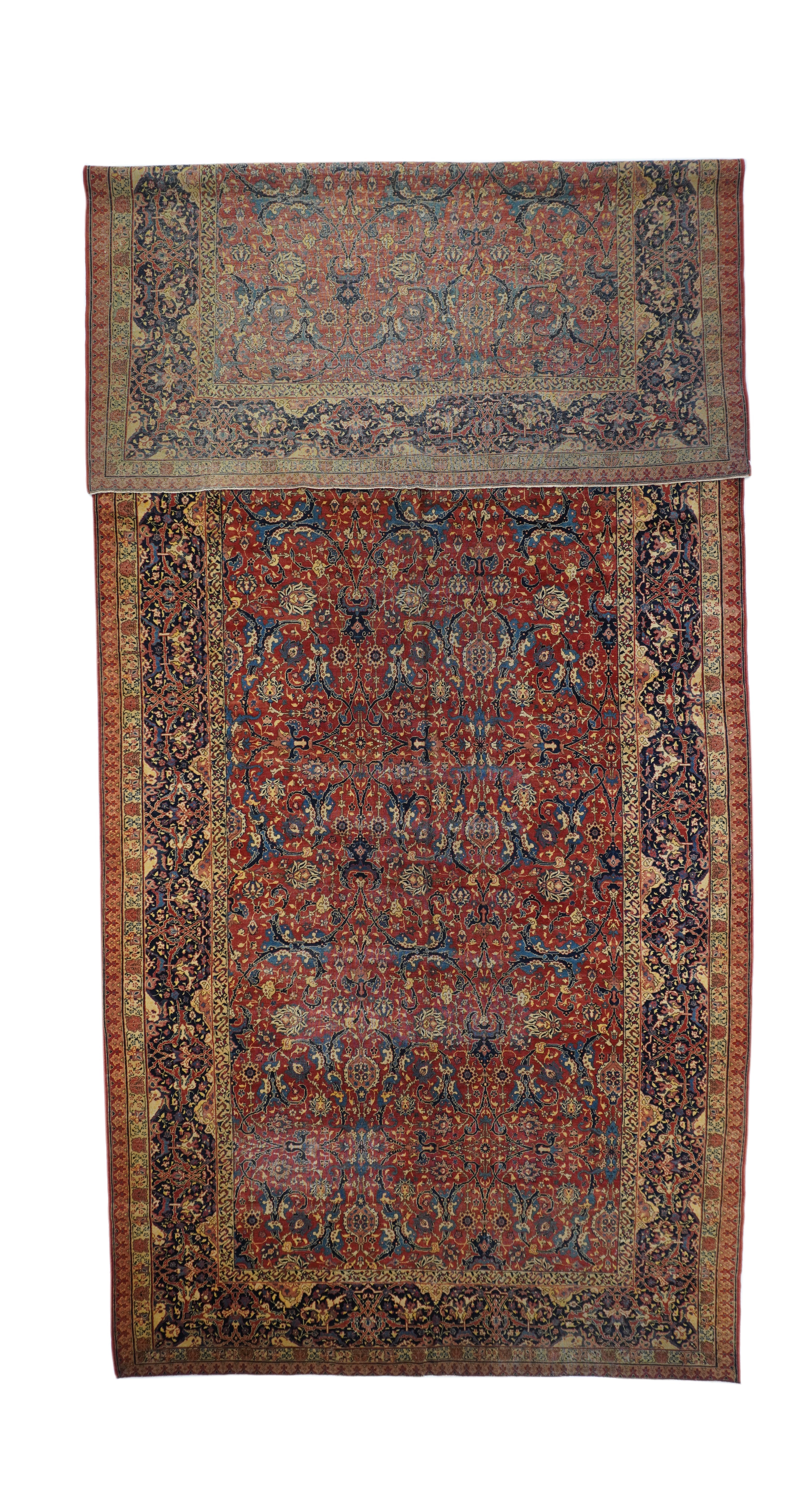 Fine Antique Tabriz Rug 7'6'' x 17'6''