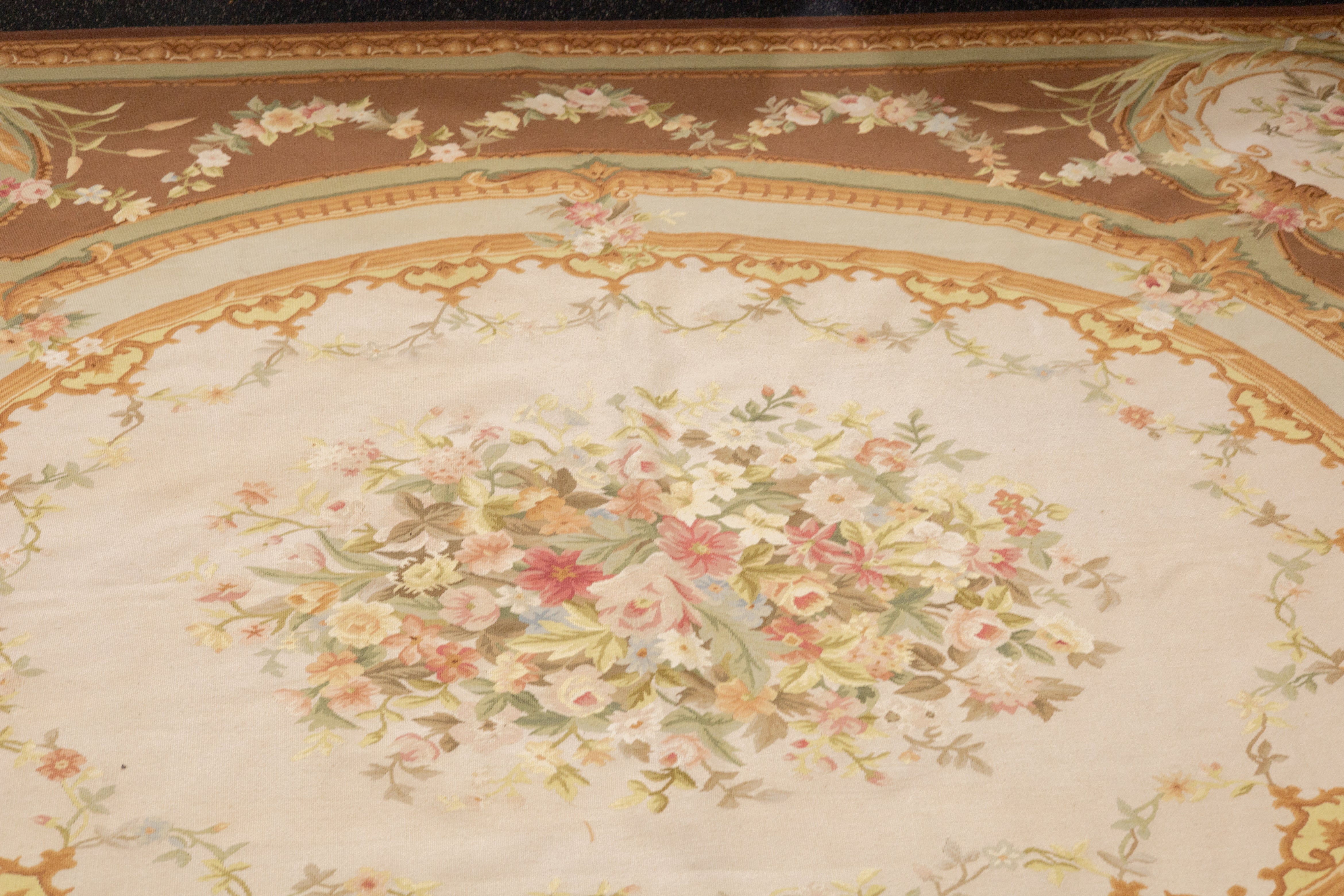 Aubusson Flat Weave Wool Rug 8'0" x 10'0"