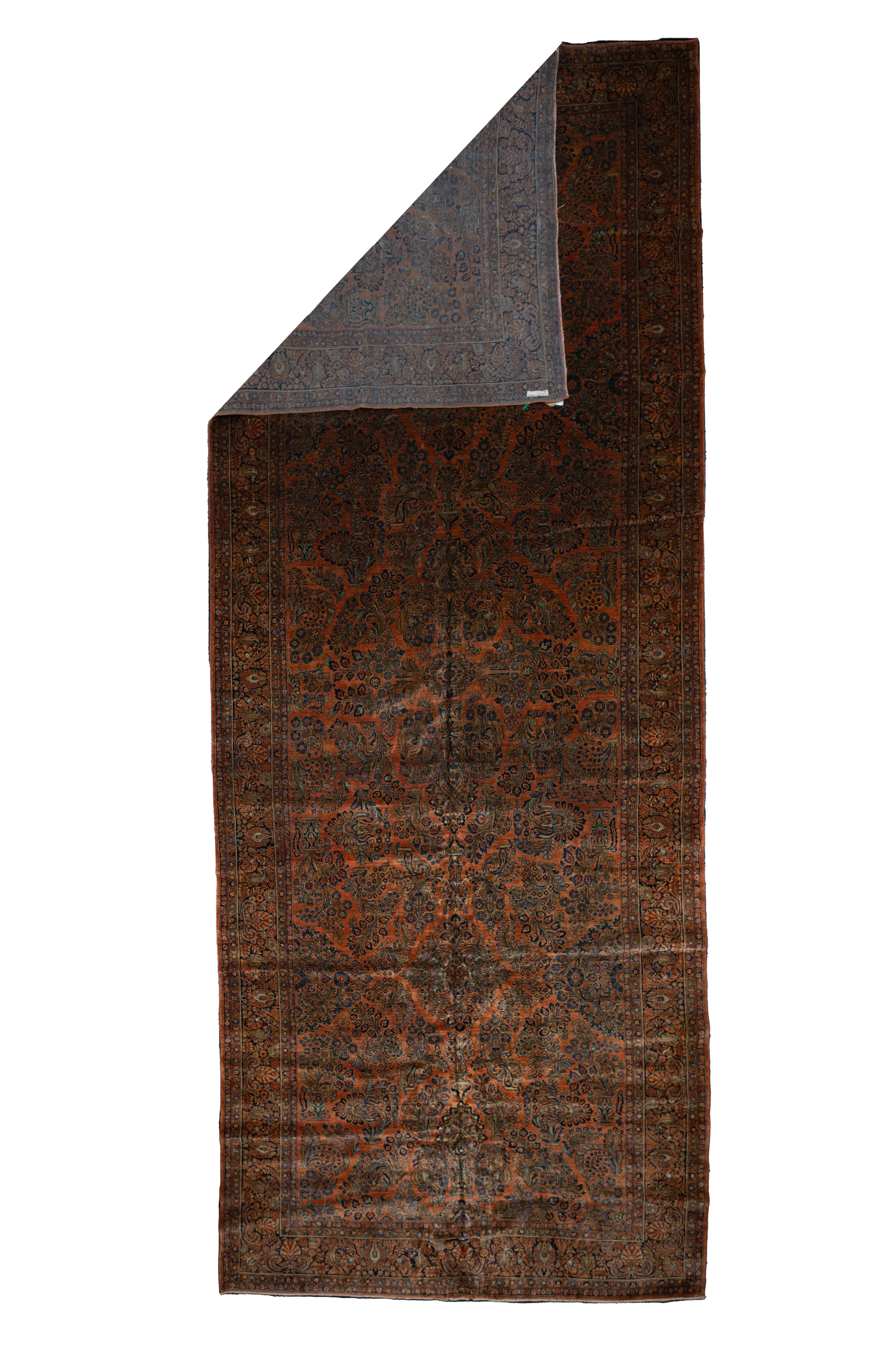 Antique Sarouk Rug 9' 3" x 23' 2''